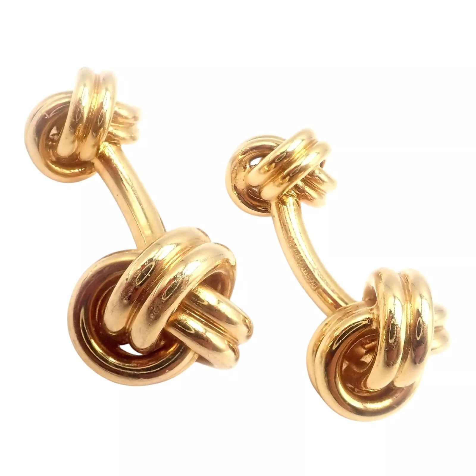 Tiffany & Co. Tiffany & Co 18k Yellow Gold Classic Love Knot Cufflinks Size ONE SIZE - 1 Thumbnail