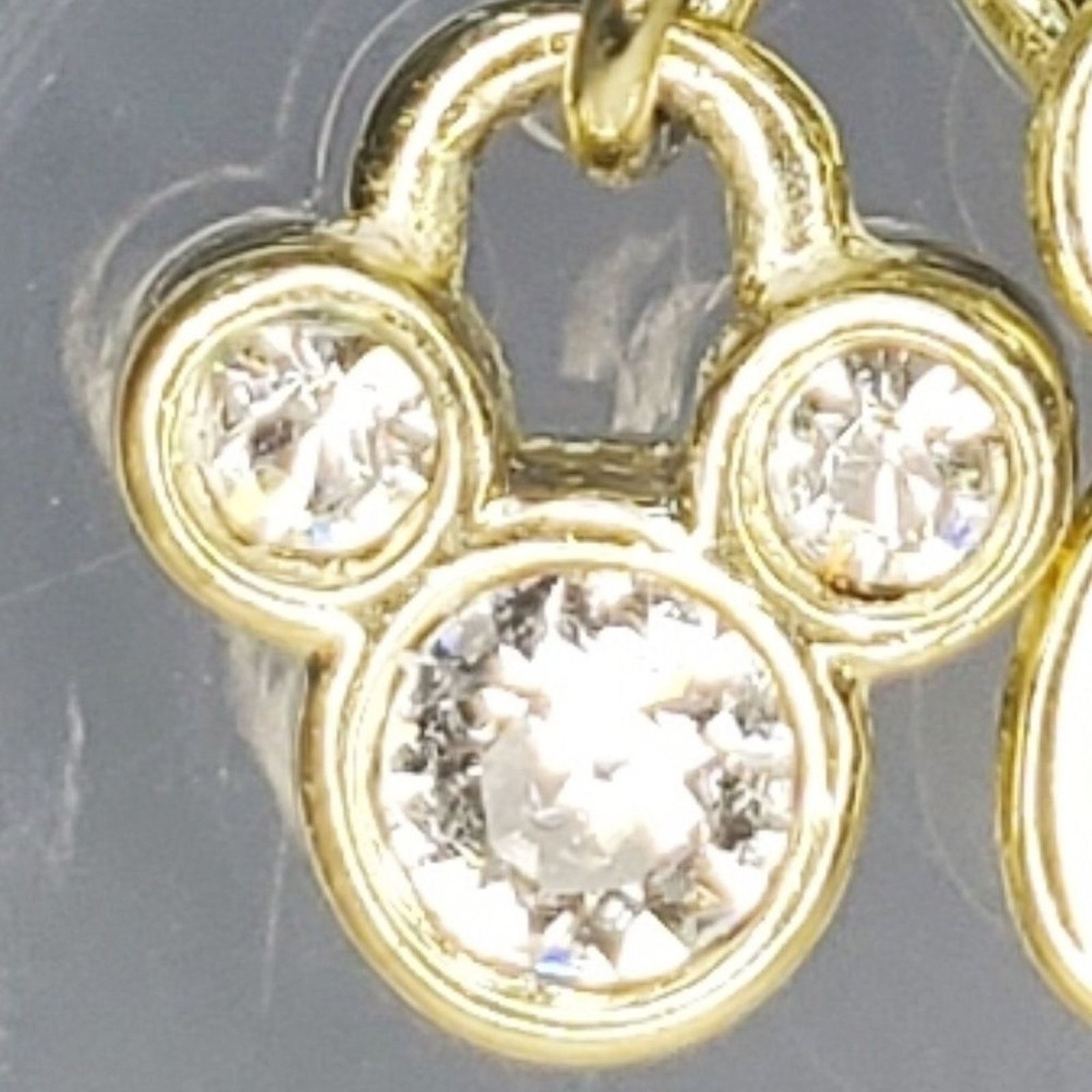 Disney Disney Mickey White Rhinestone & Gold Initial J Necklace Size ONE SIZE - 4 Thumbnail