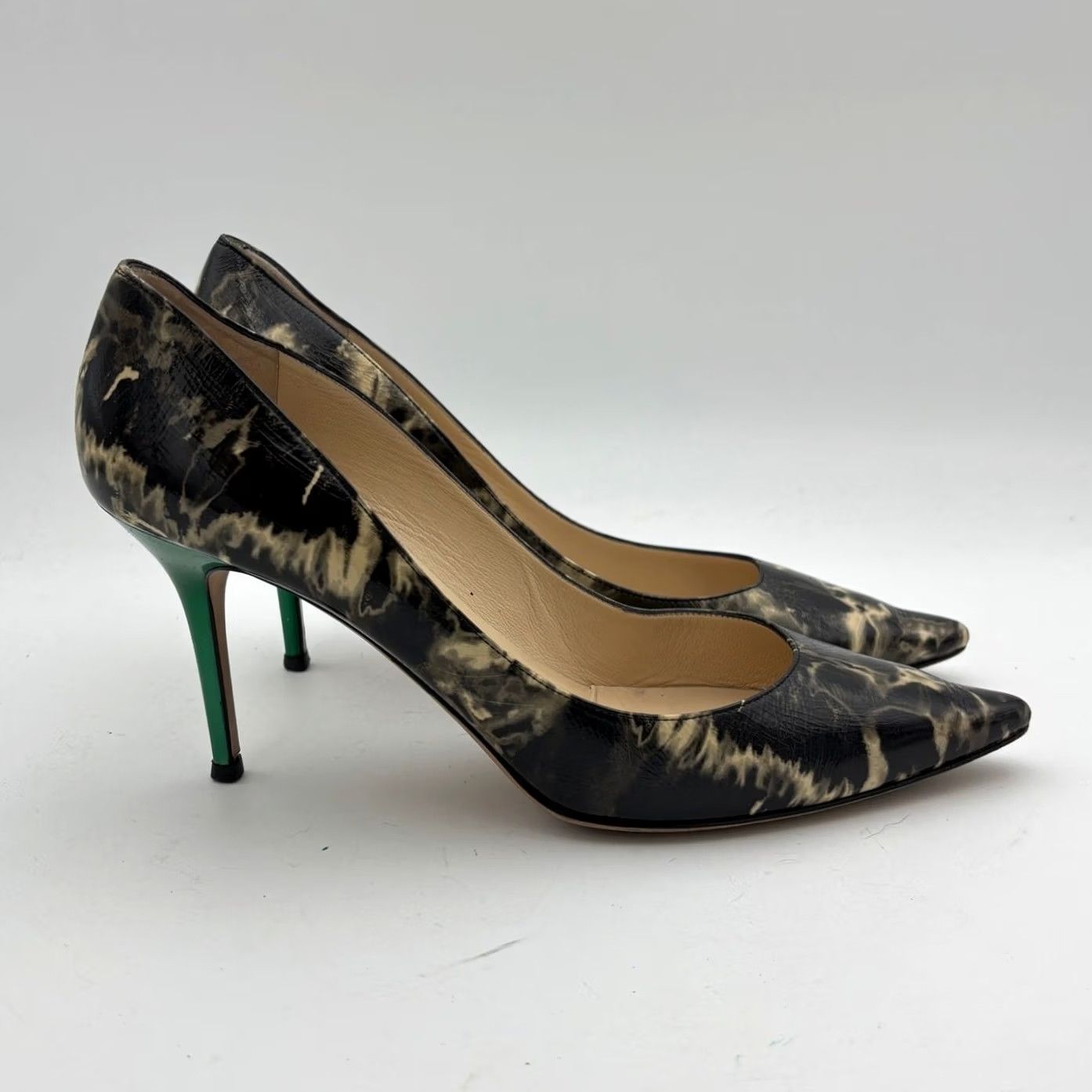 Jimmy Choo Jimmy Choo Romy 85 Patent Leather Pumps Women's 41.5 Multicolor Heels Size US 12 / IT 42 - 3 Thumbnail