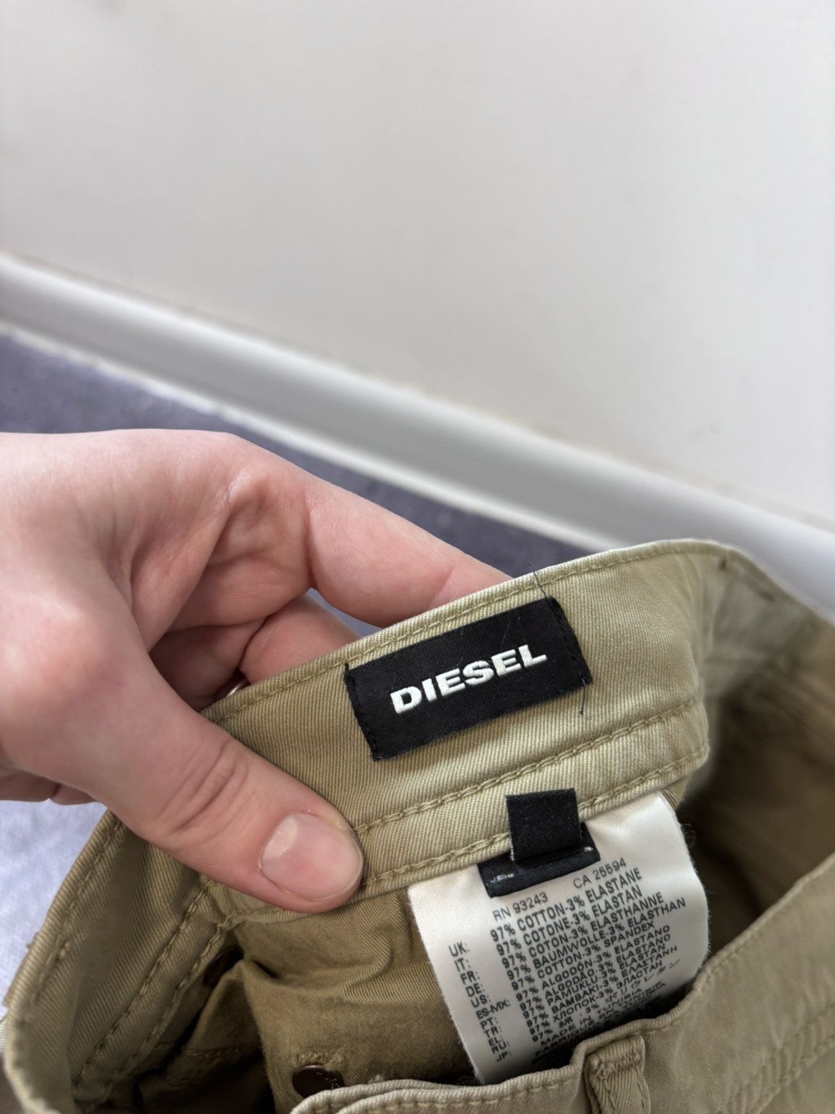 Diesel Diesel NWT Men’s Sand Beige Slim Fit Stretch Chino Pants Size US 30 / EU 46 - 12 Thumbnail