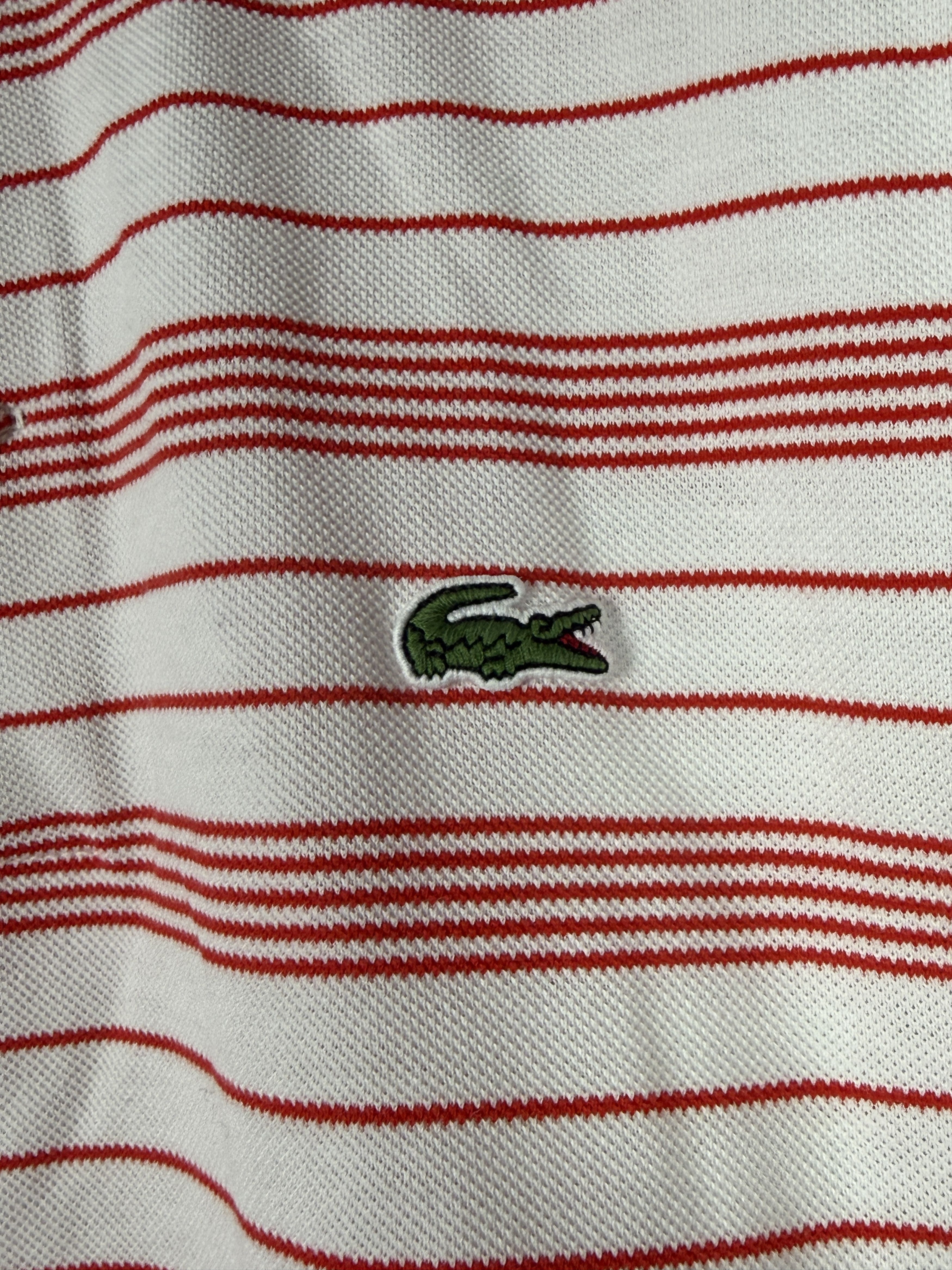 Lacoste Lacoste polo shirt white with red stripes mini logo old mone Size US L / EU 52-54 / 3 - 3 Thumbnail