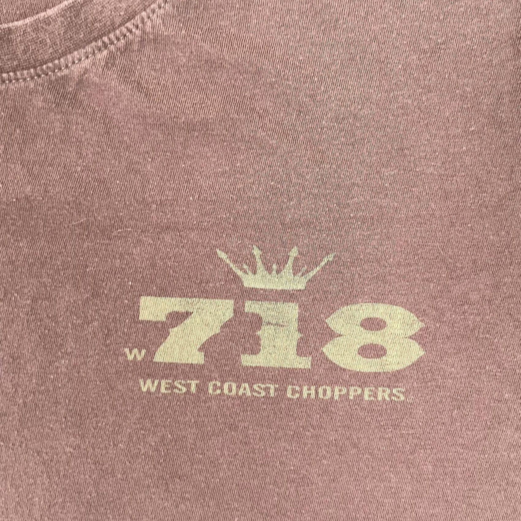 West Coast Choppers West Coast Choppers 718 T-Shirt Mens XL Brown Graphic Print Short Sleeve Crew Neck Jersey Cotton Size US XL / EU 56 / 4 - 3 Thumbnail