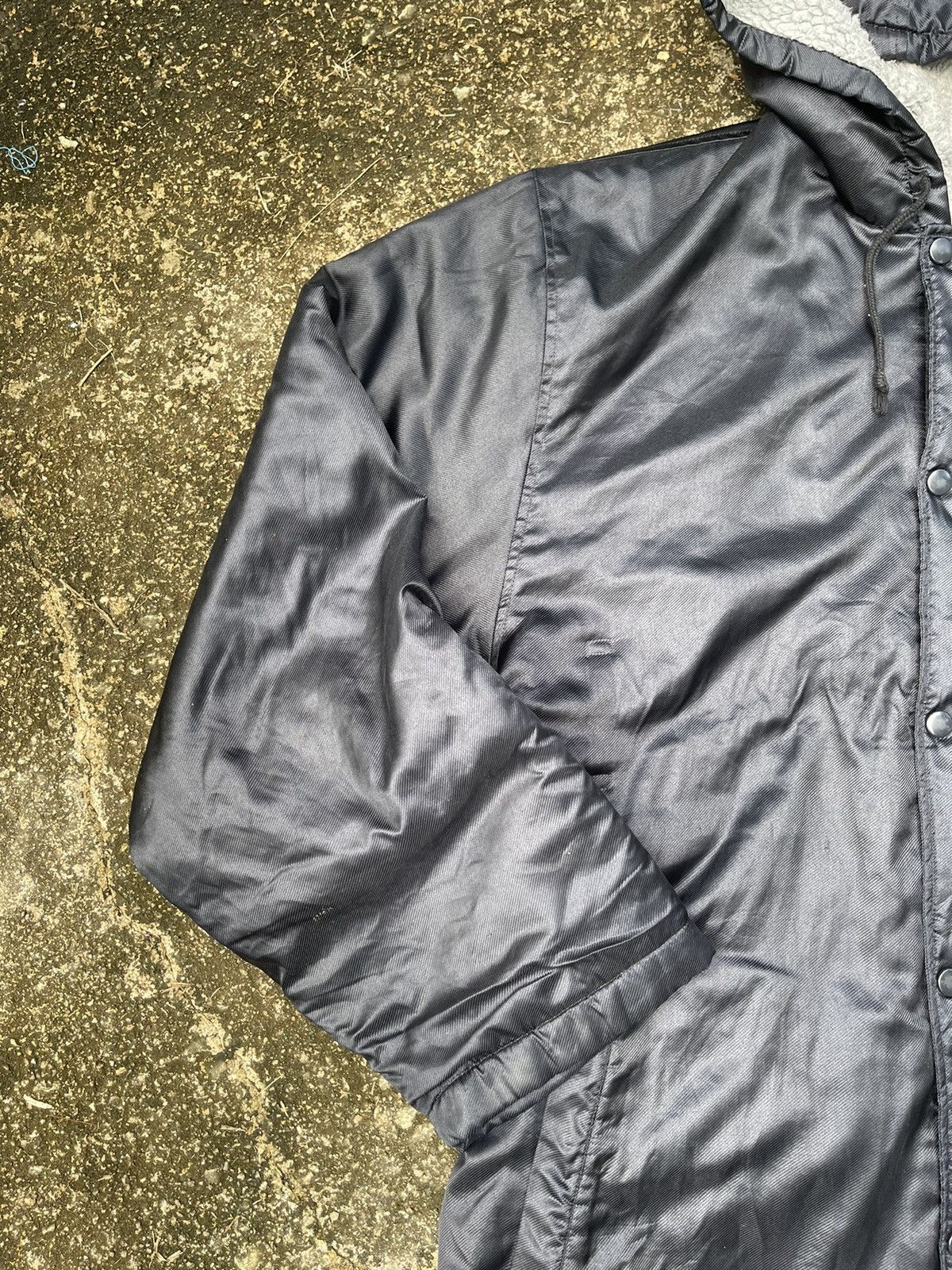 Adidas Vintage Adidas Long Hooded Fleece-Lined Coat (Black) Size US M / EU 48-50 / 2 - 9 Thumbnail