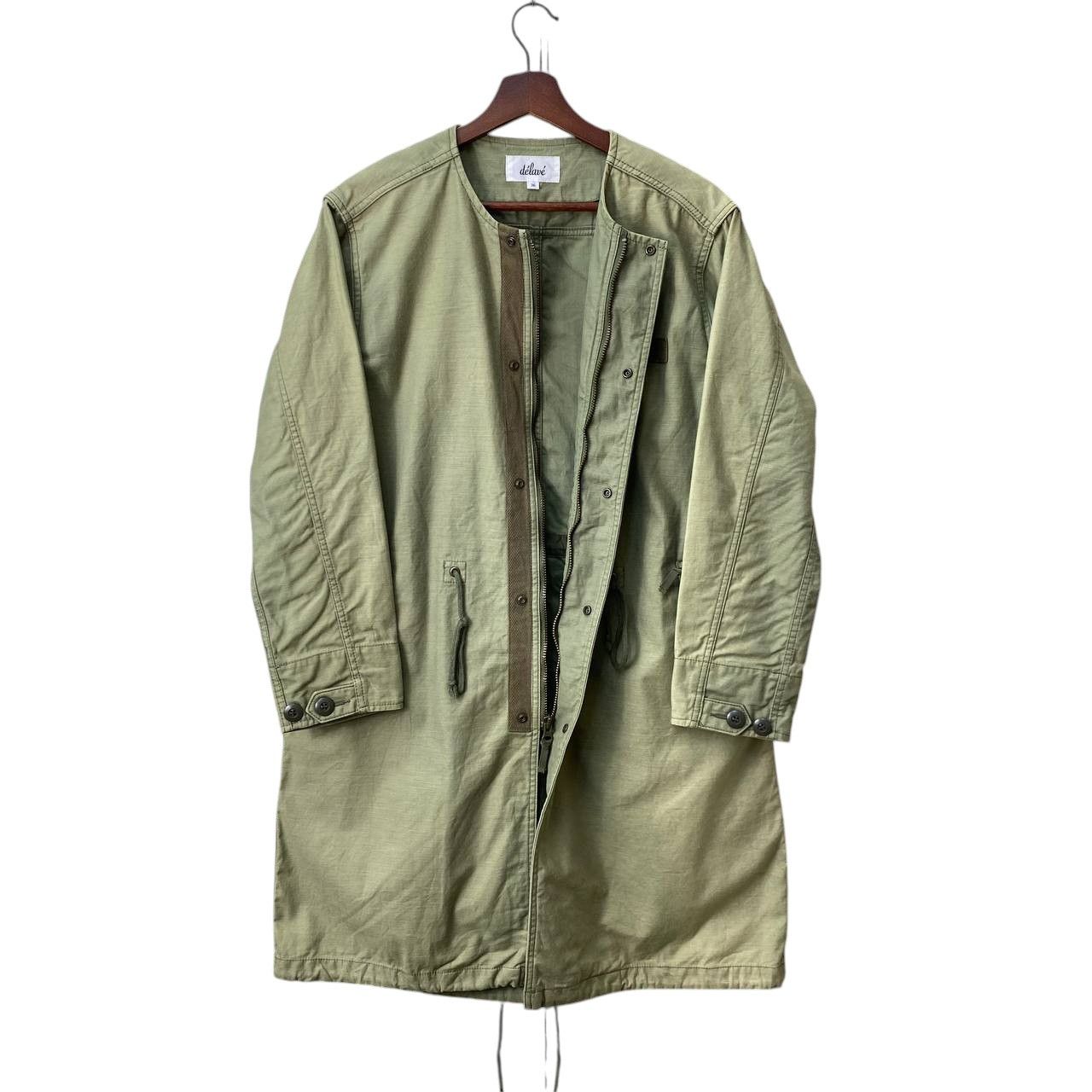 Japanese Brand DE'LAVE JAPAN PARKA FADED GREEN MILITARY ROUNDNECK COLLAR Size US S / EU 44-46 / 1 - 1 Thumbnail