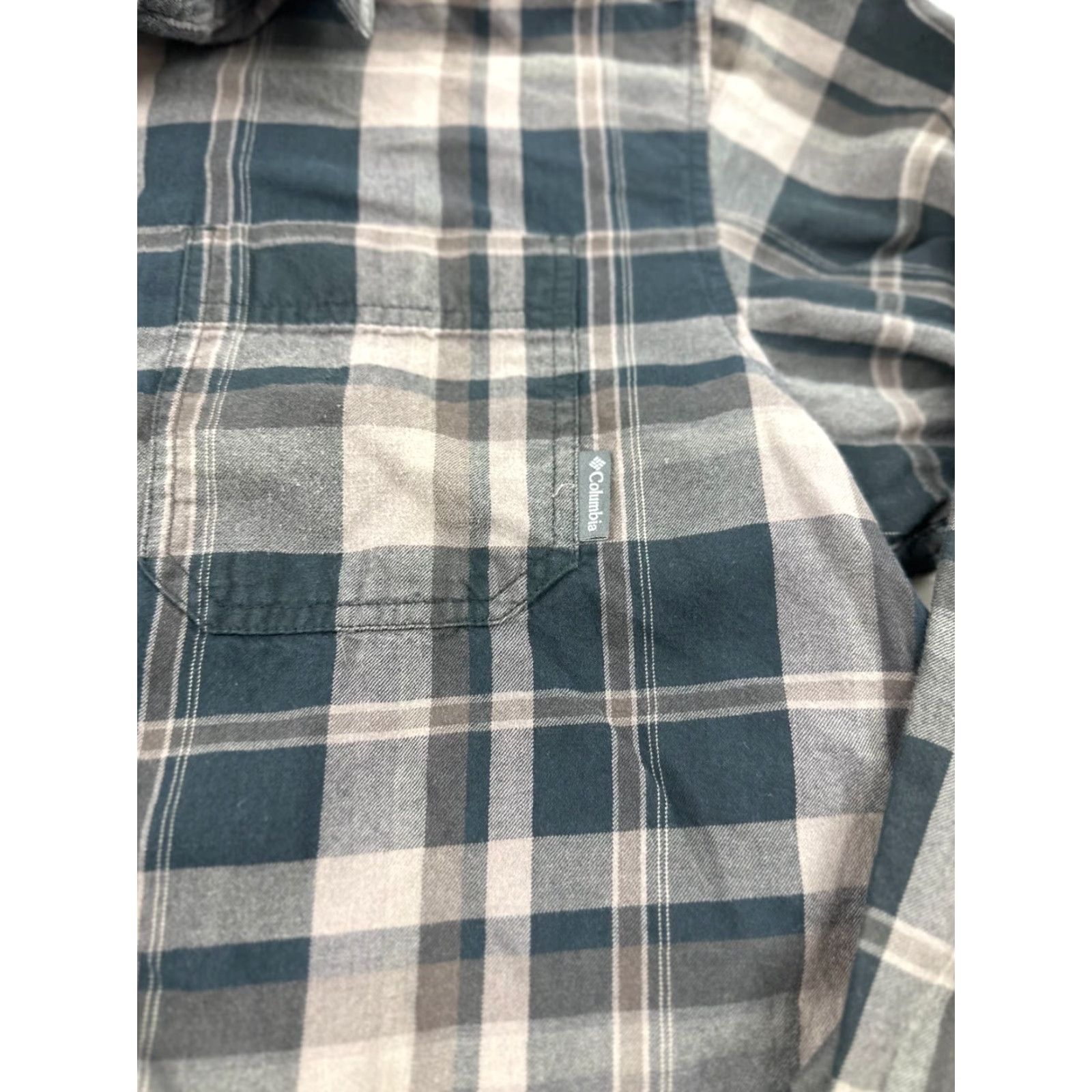 Altea Columbia Shirt Mens M Gray Teal Plaid Luxe Flannel Long Sleeve Button Up Casual Outdoor Regular Size US M / EU 48-50 / 2 - 3 Thumbnail