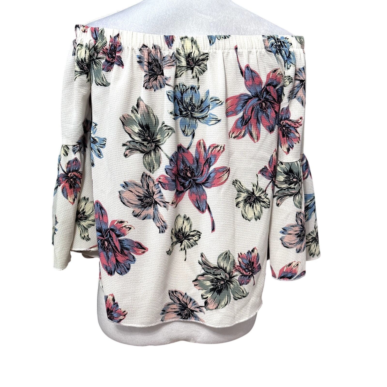 Other Charlotte Russe Blouse Floral Off Shoulder Multicolor S Size S / US 4 / IT 40 - 6 Thumbnail