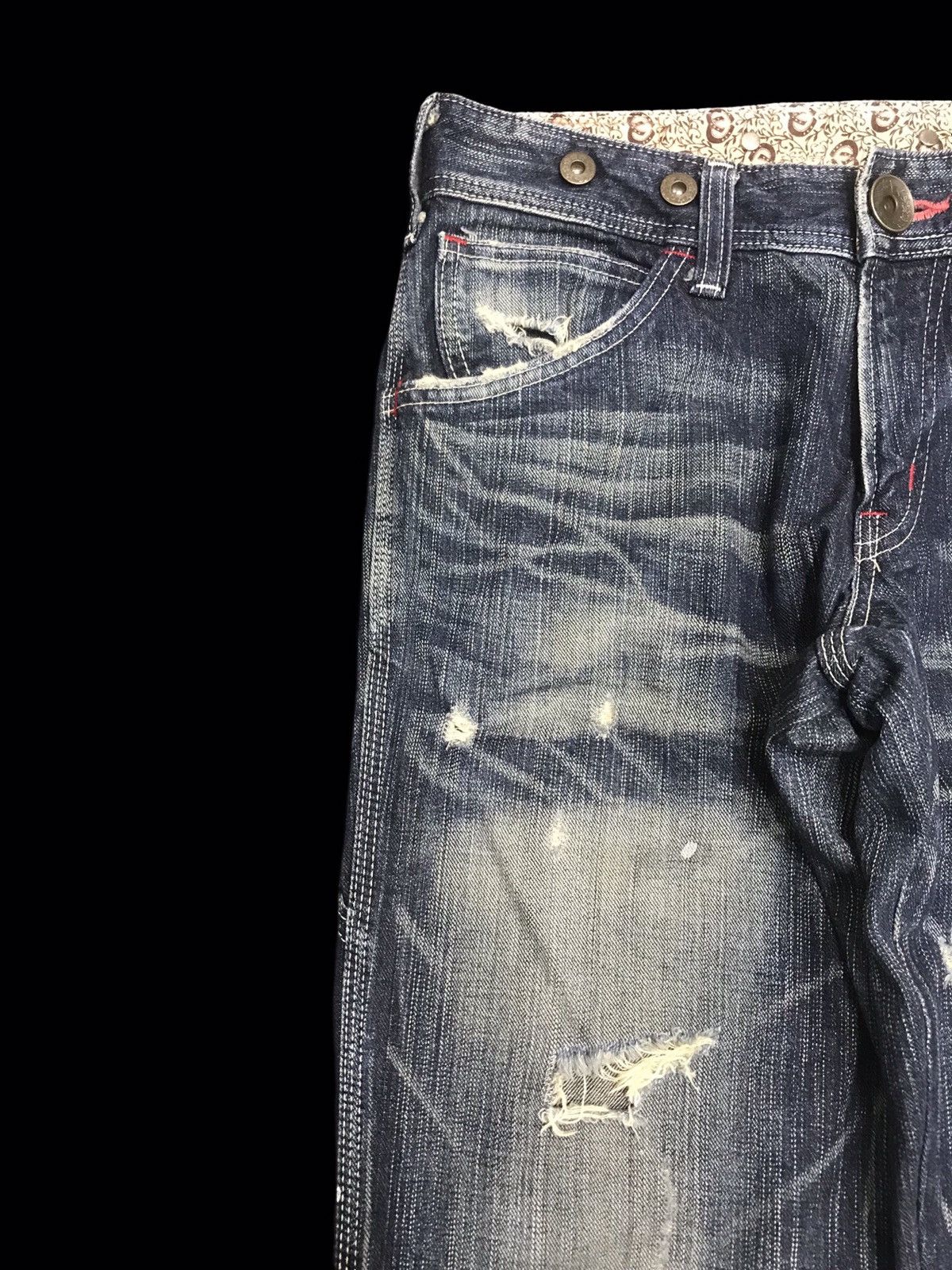 Edwin 💥FLARE💥ARCHIVAL EDWIN PAINT SPLATTER DISTRESSED DENIM F255 Size US 30 / EU 46 - 4 Thumbnail