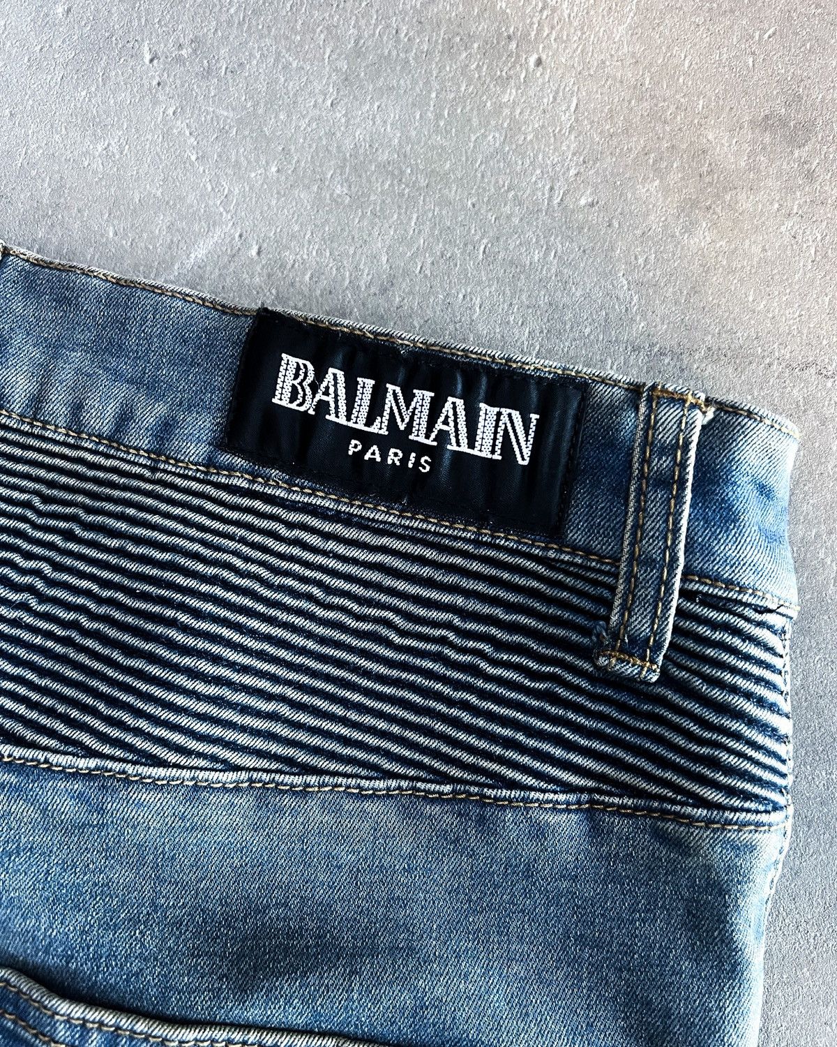 Balmain S/S14 REINFORCED BIKER DENIM Size US 31 - 8 Thumbnail