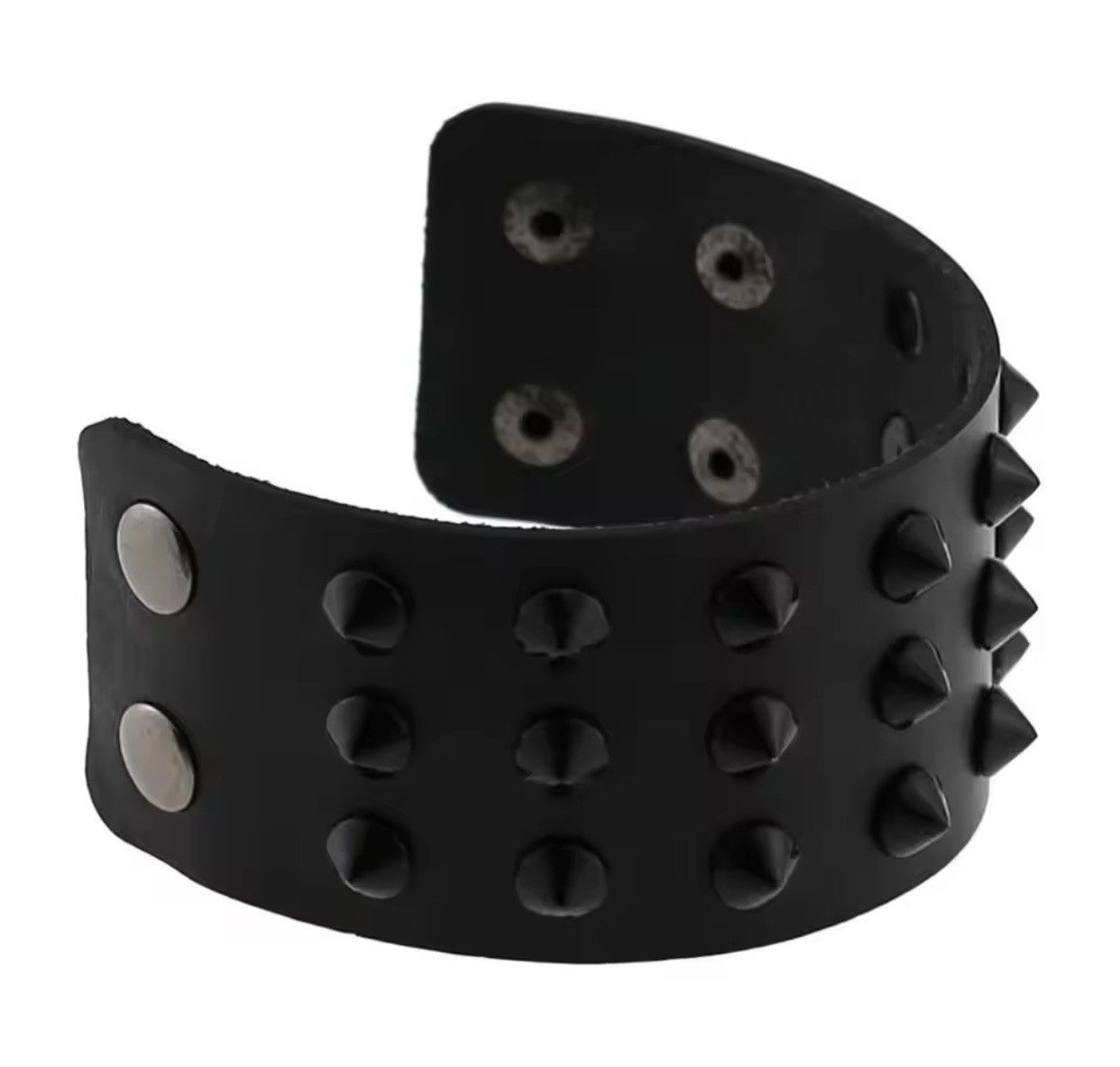 Leather Punk Style Leather Spiked Bracelet Size ONE SIZE - 3 Thumbnail