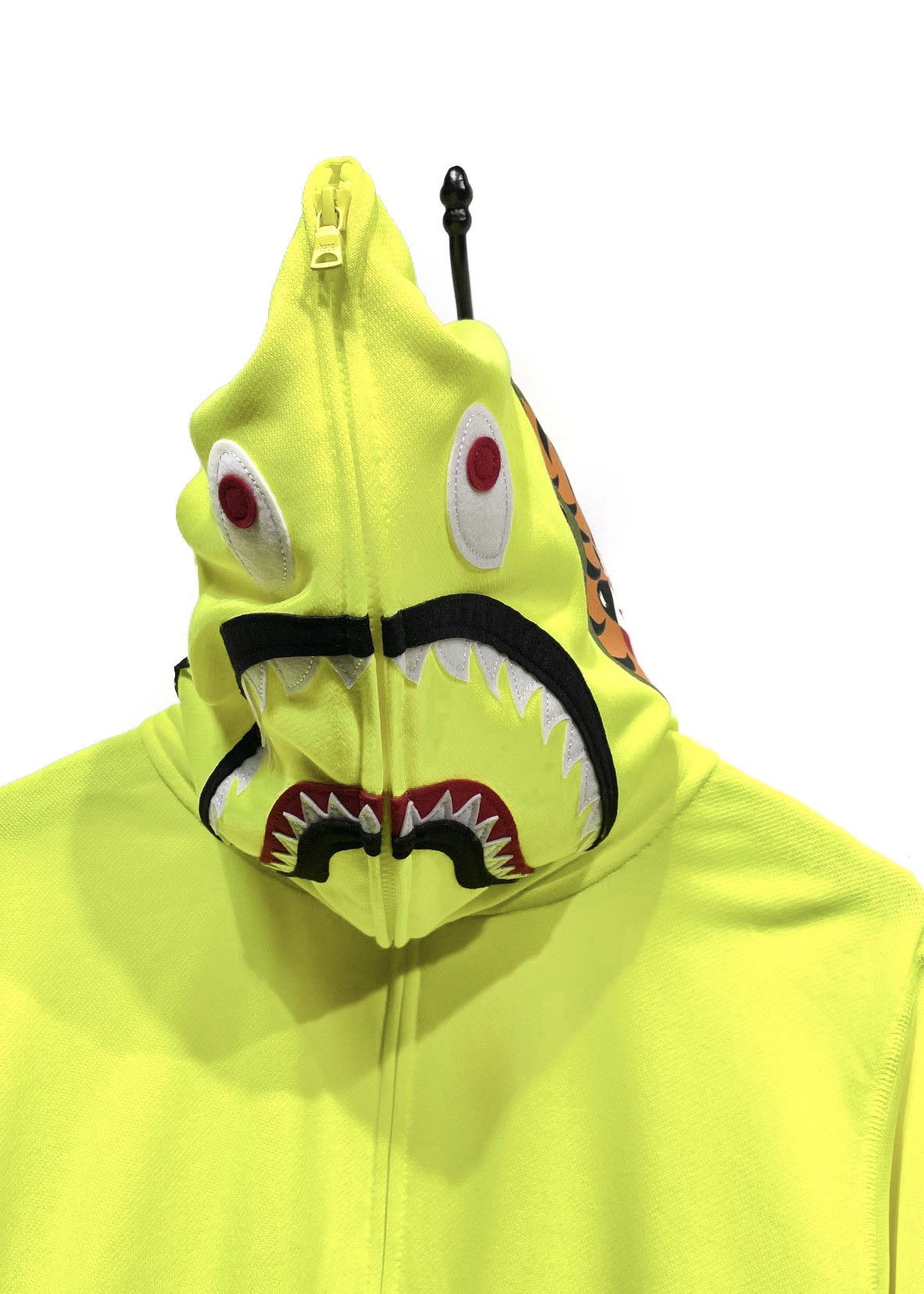 Bape Bape Neon Yellow Shark Full Zip-up Hoodie Size US XL / EU 56 / 4 - 5 Thumbnail