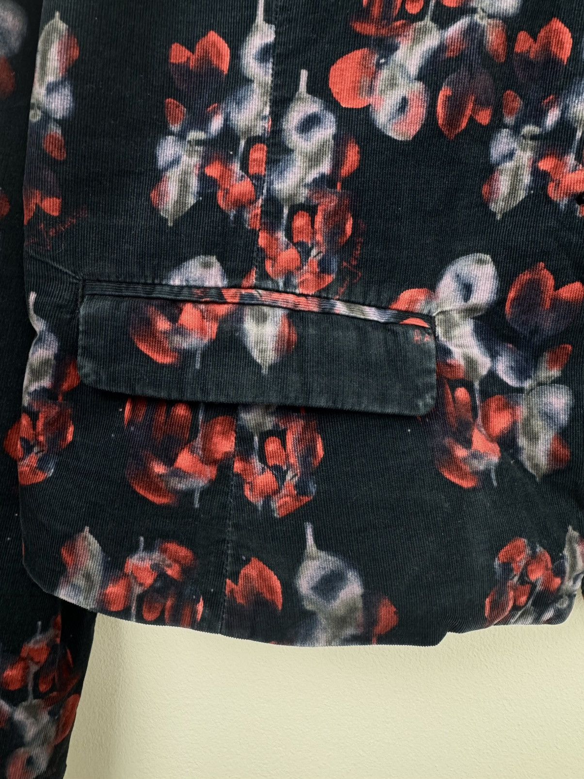 Armani Armani Jeans Women Velvet Floral Blazer Navy Red Size L Size L / US 10 / IT 46 - 5 Thumbnail