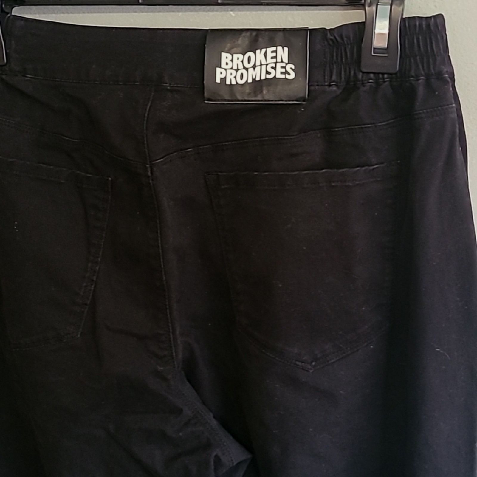 Broken Promises Co. Medium Broken Promises unisex black cargo skinny pants Size US 34 / EU 50 - 3 Thumbnail