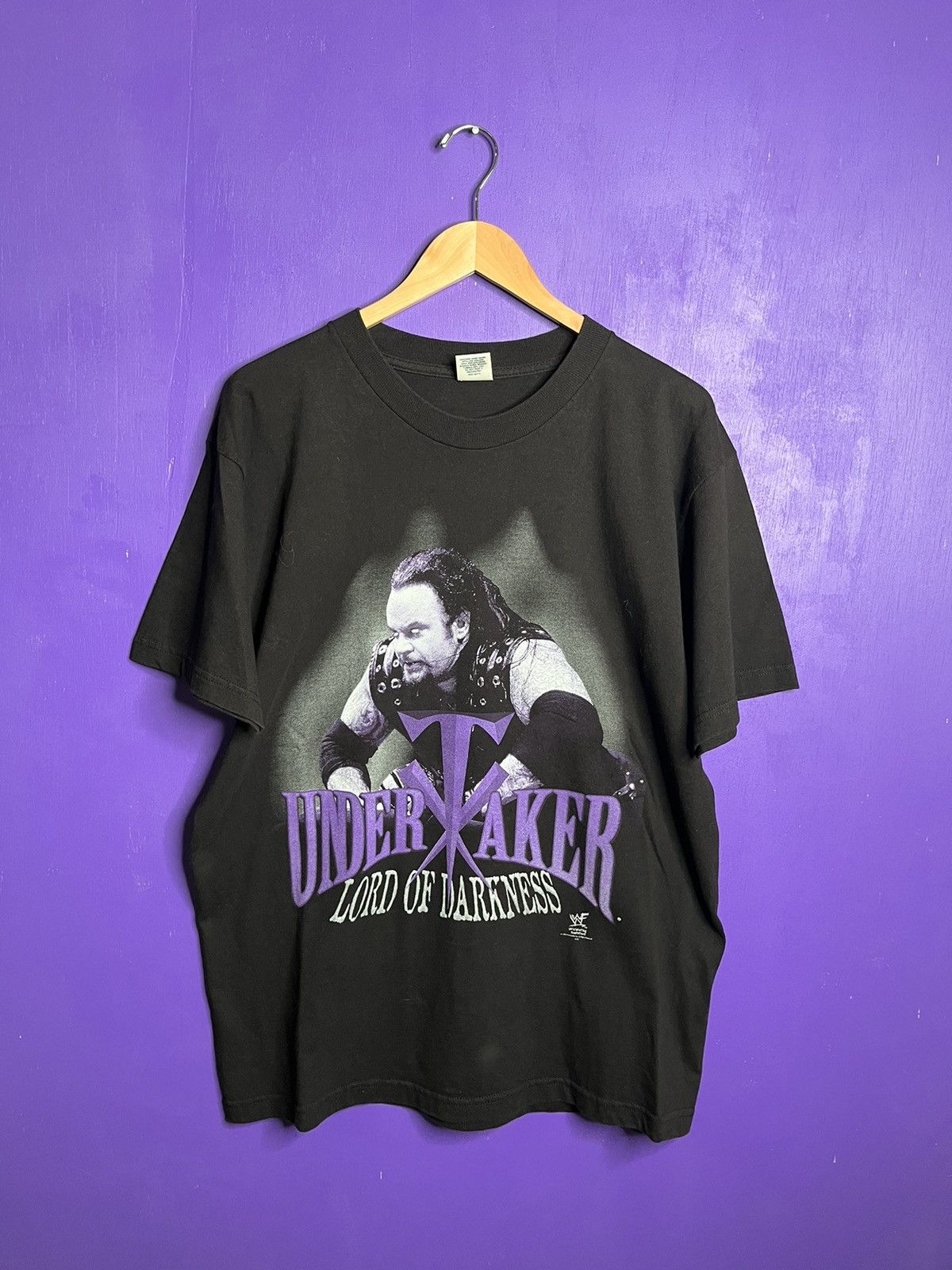 image of Vintage 90's Undertaker Lord Of Darkness T-Shirt in Black, Men's (Size XL)