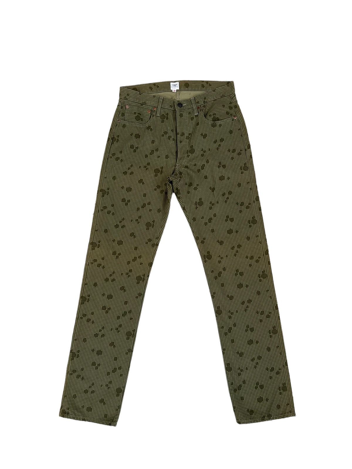 image of Vintage Go West Japan Night Vision Camo Sun Faded Pant in Olive Green, Men's (Size 32)