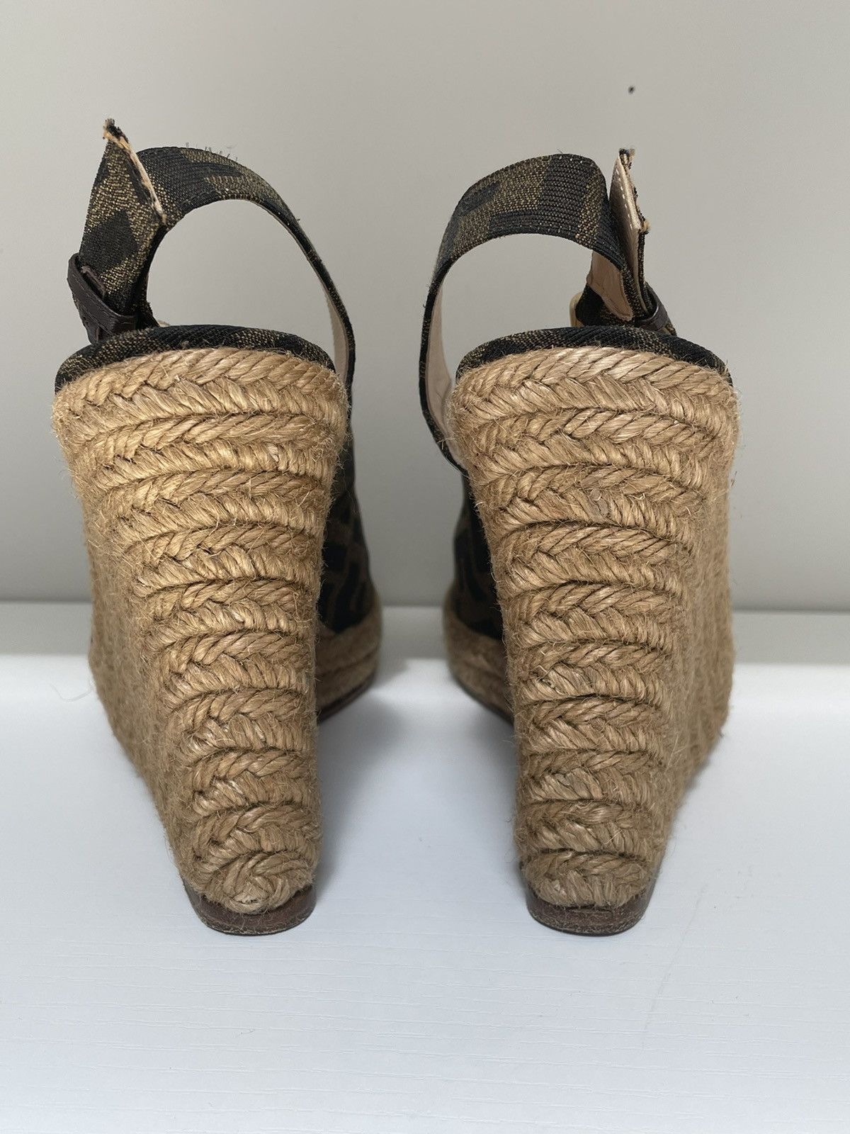 Fendi Fendi Zucca Wedge Espadrille Size US 8 / IT 38 - 4 Thumbnail