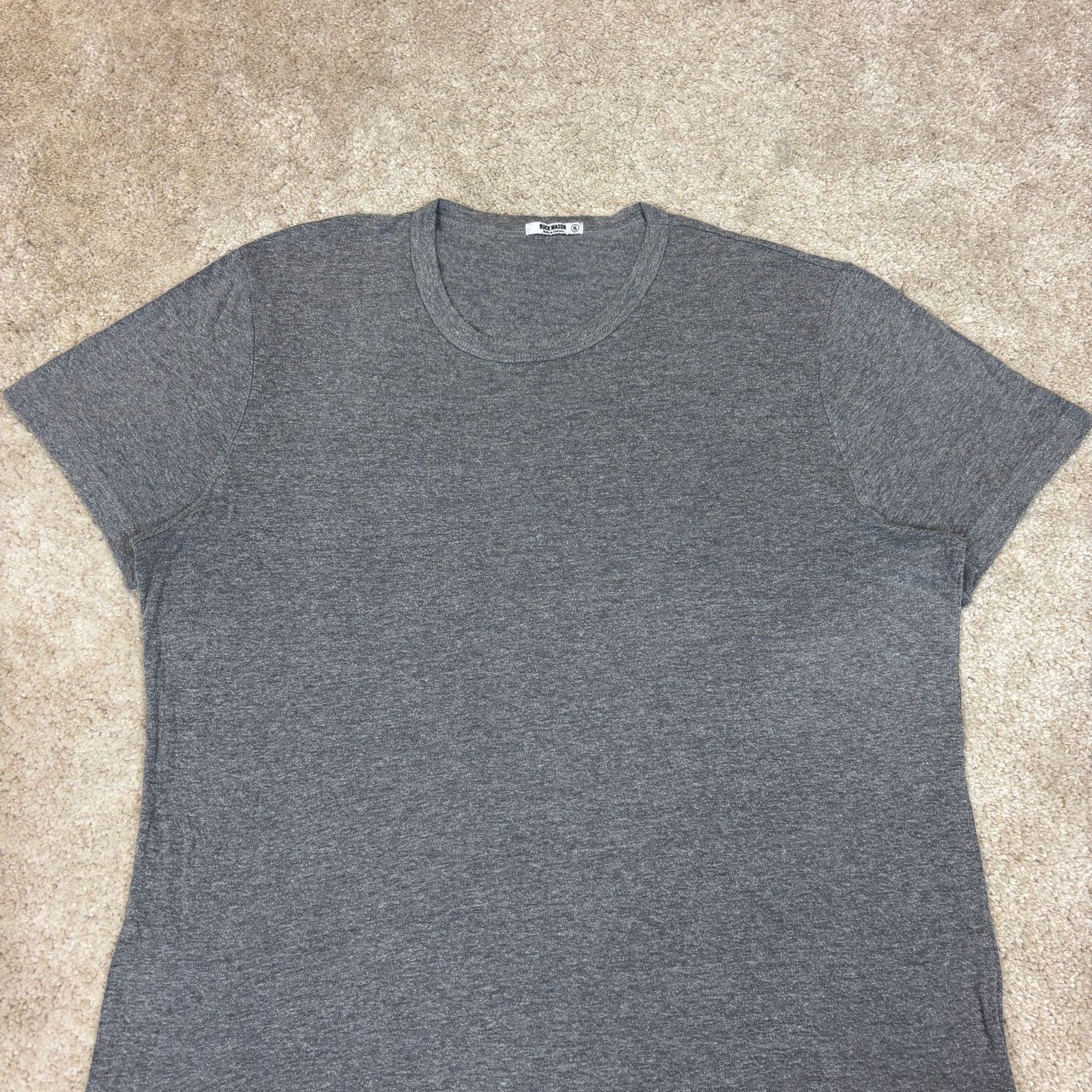 Buck Mason Buck Mason Heathered Curved T Shirt Men's XL Minimalist Size US XL / EU 56 / 4 - 2 Thumbnail