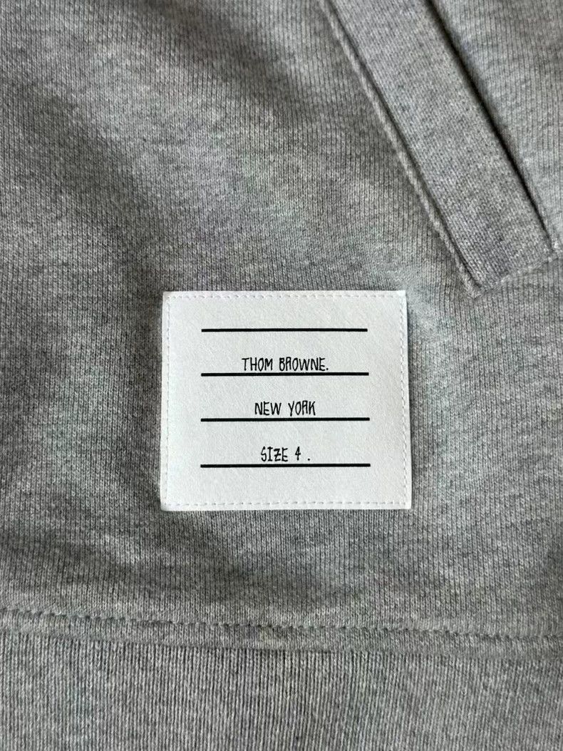 Thom Browne THOM BROWNE4Grey Knit Coat 2502-Nextarrow Size US XL / EU 56 / 4 - 3 Thumbnail