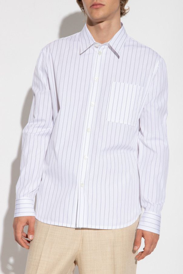 Bottega Veneta o1loc1c0824 714030 Cotton Pinstripe Shirt in White Size US S / EU 44-46 / 1 - 3 Thumbnail