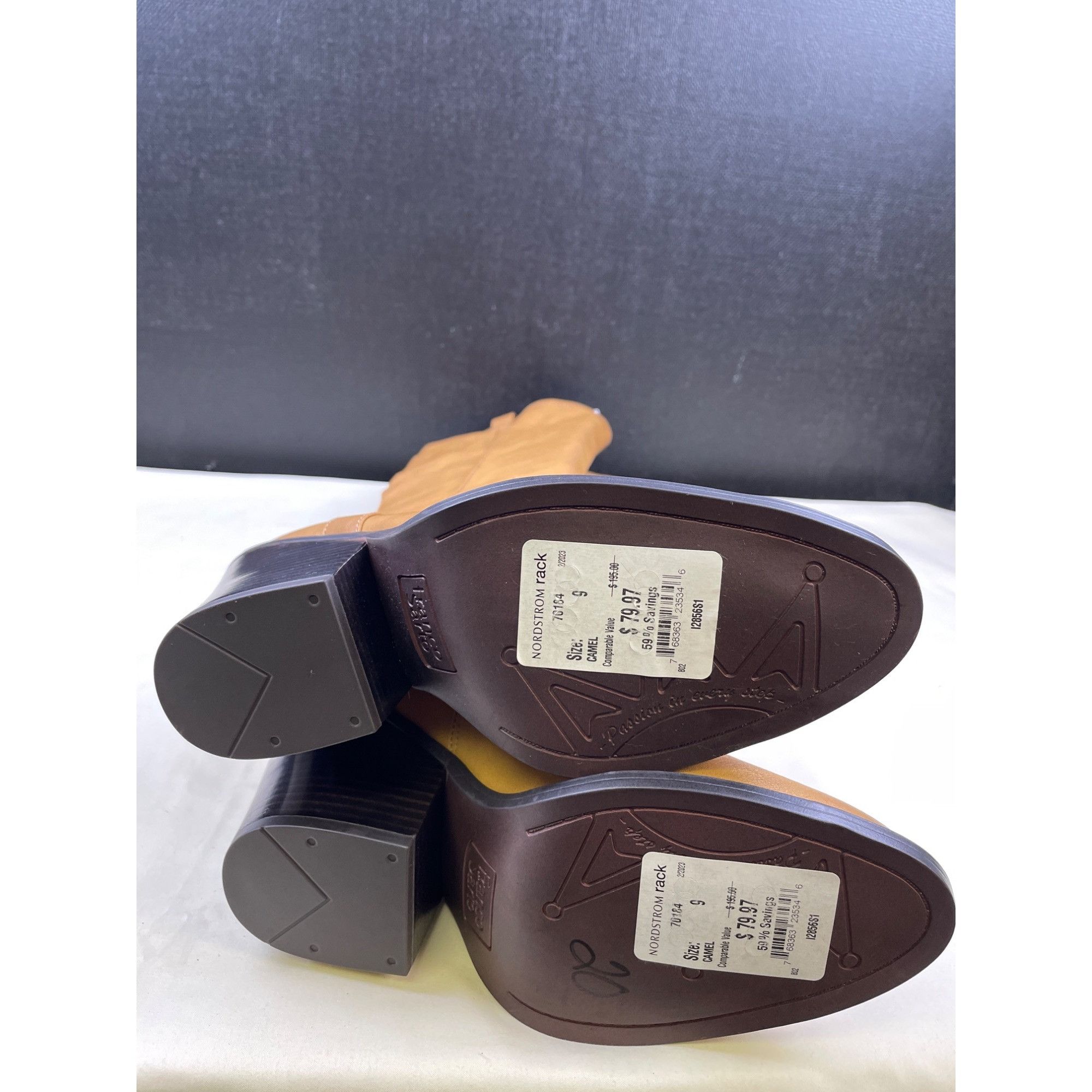 Franco Sarto Franco Sarto Women's Camel Stretch Tall Boots/Shoes Heels 4" Size US 9 / IT 39 - 9 Thumbnail