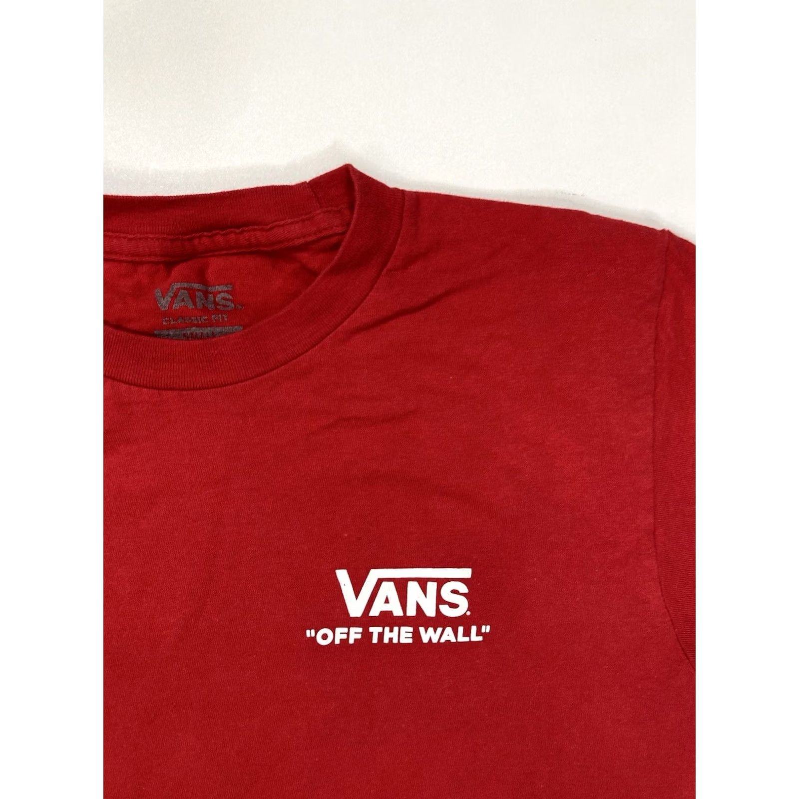 Vans Vans Shirt Men Small Red Graphic Print Holiday All Seasons Logo Short Sleeve Crew Neck 100% Cotton - Mens Size US S / EU 44-46 / 1 - 4 Thumbnail