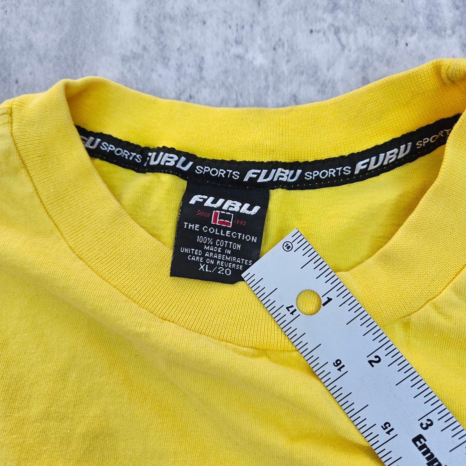 Fubu Vintage FUBU Shirt Size X-Large Yellow Size US XL / EU 56 / 4 - 3 Thumbnail