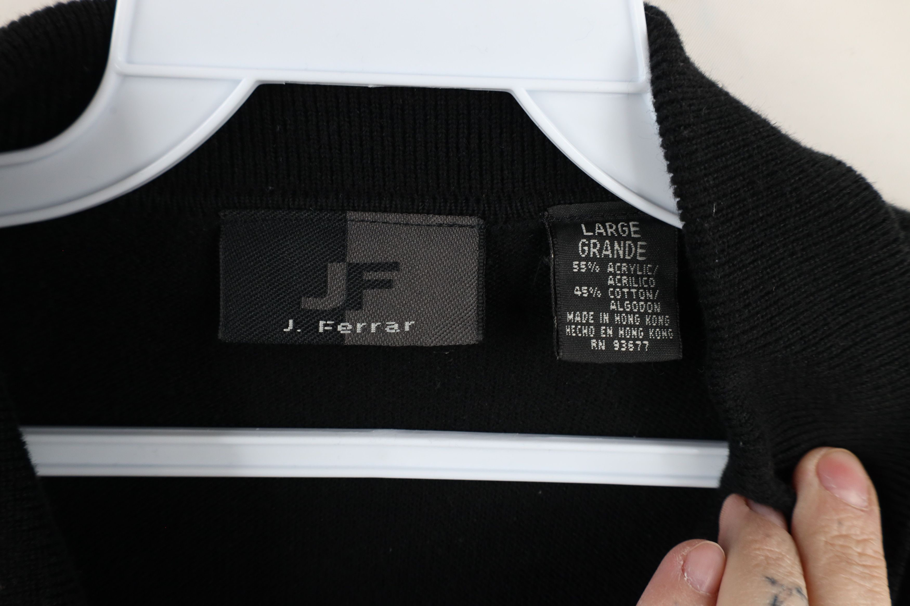 Vintage Vintage 90s Streetwear Cable Knit Collared Polo Shirt Black Size US L / EU 52-54 / 3 - 5 Thumbnail