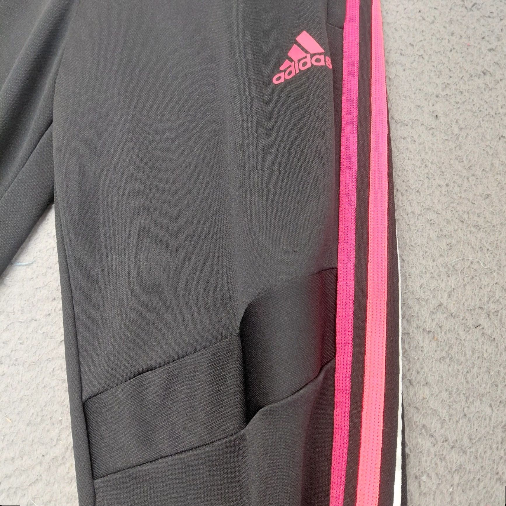 Adidas Adidas Pants Womens Size Medium Black Stripes Shock Pink Orange Soccer Training Track Pants Athletic Womens M Black/Pink Stripes Soccer Training Size 32" / US 10 / IT 46 - 6 Thumbnail
