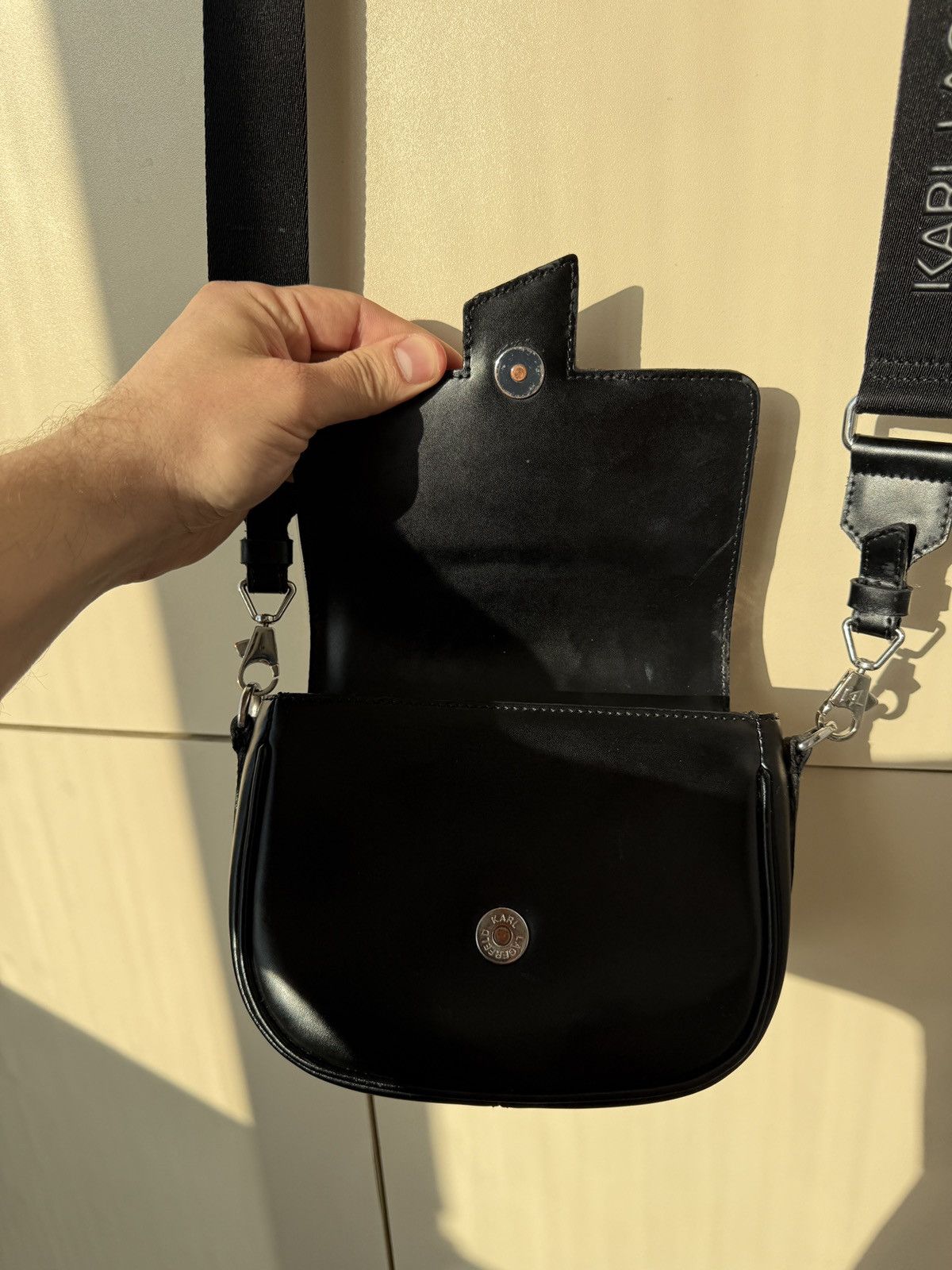 Karl Lagerfeld Karl Lagerfeld Leather Bag Crossbody Size ONE SIZE - 10 Thumbnail