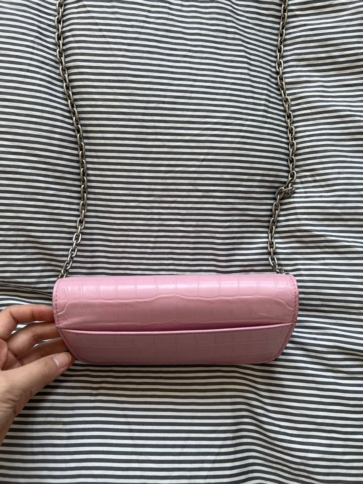 Balenciaga Pink Crocodile Leather Bag Size ONE SIZE - 4 Thumbnail