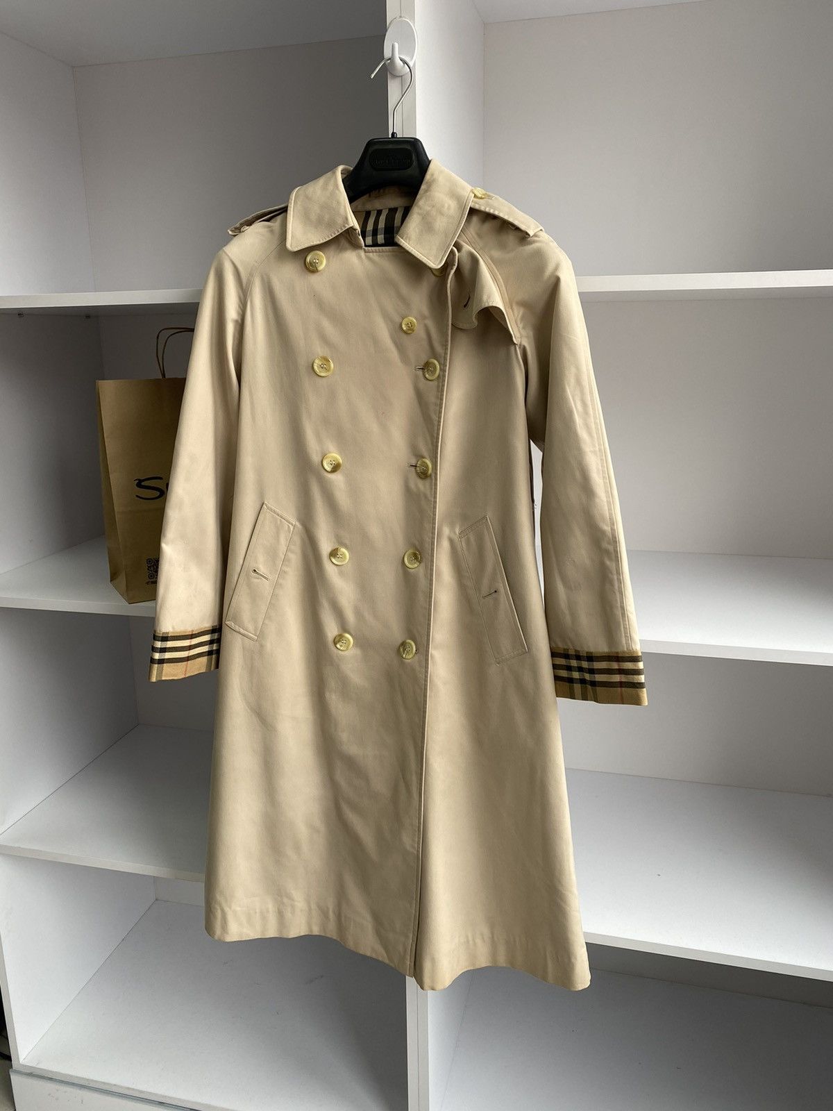 Burberry × Vintage Vintage Burberry Nova Check Trench Coat Size US S / EU 44-46 / 1 - 3 Thumbnail