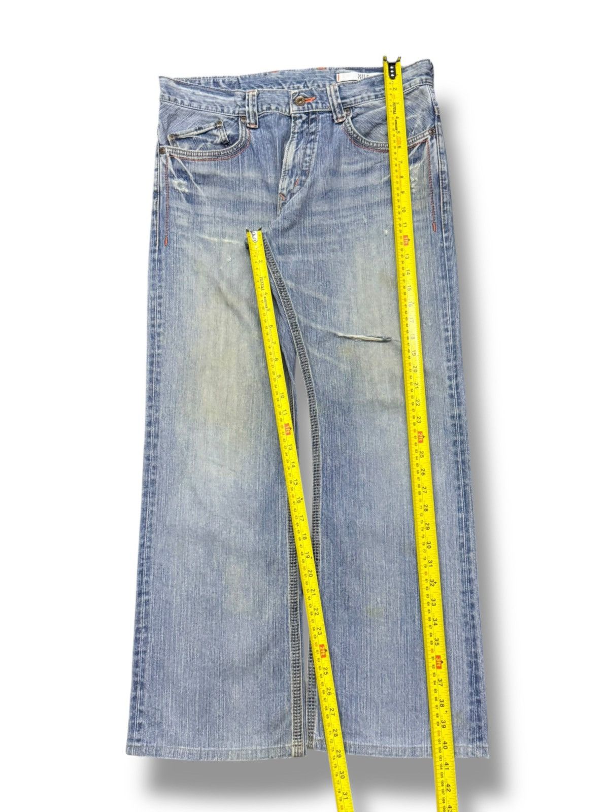Edwin Vintage Edwin 401 XVS Y2K Buckle Back Vintage Wash Denim W36 Size US 36 / EU 52 - 14 Thumbnail