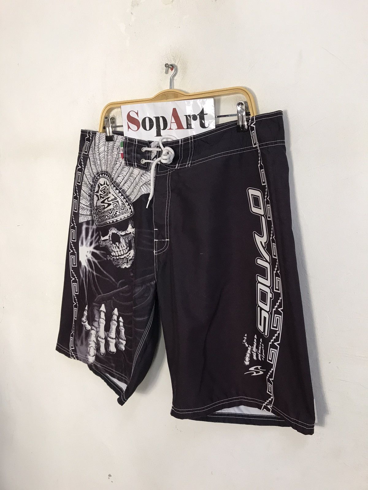 Vintage Vintage Short Pants Surf Squad Skull FullPrint Design Size US 36 / EU 52 - 4 Thumbnail