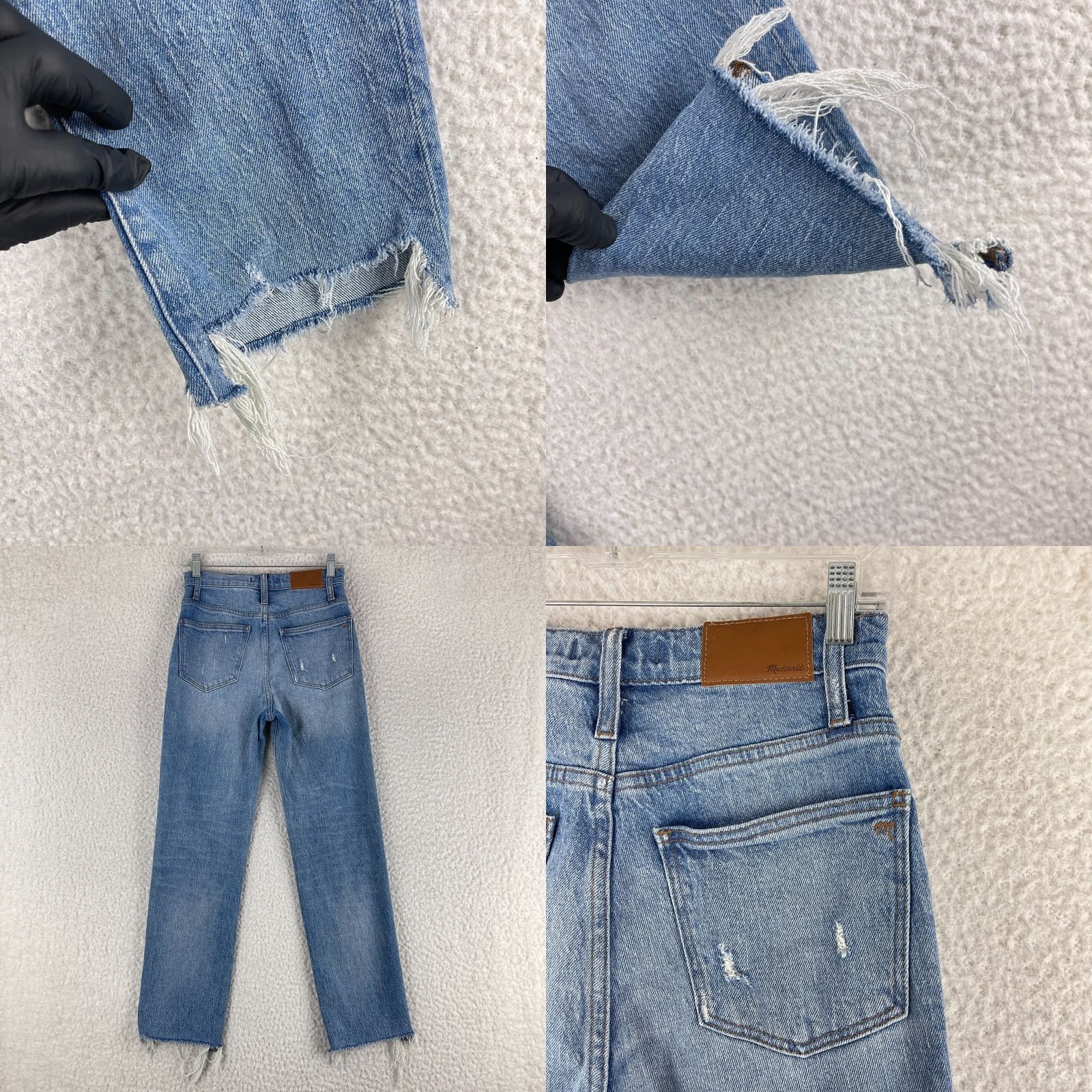 Madewell Madewell Classic Straight Leg Jean Women Size 24 Corrie Wash Stem-Hem Edition Jeans Size 42" / US 20 - 9 Thumbnail