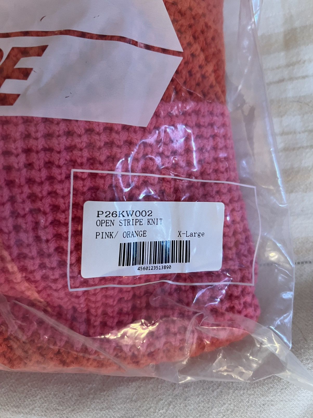 Palace Palace Open Stripe Knit Sweater in Pink / Orange Size XL Size US XL / EU 56 / 4 - 6 Thumbnail