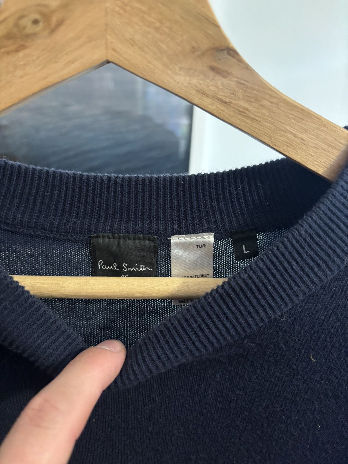 Paul Smith Blue Knit Sweater Size US L / EU 52-54 / 3 - 2 Thumbnail