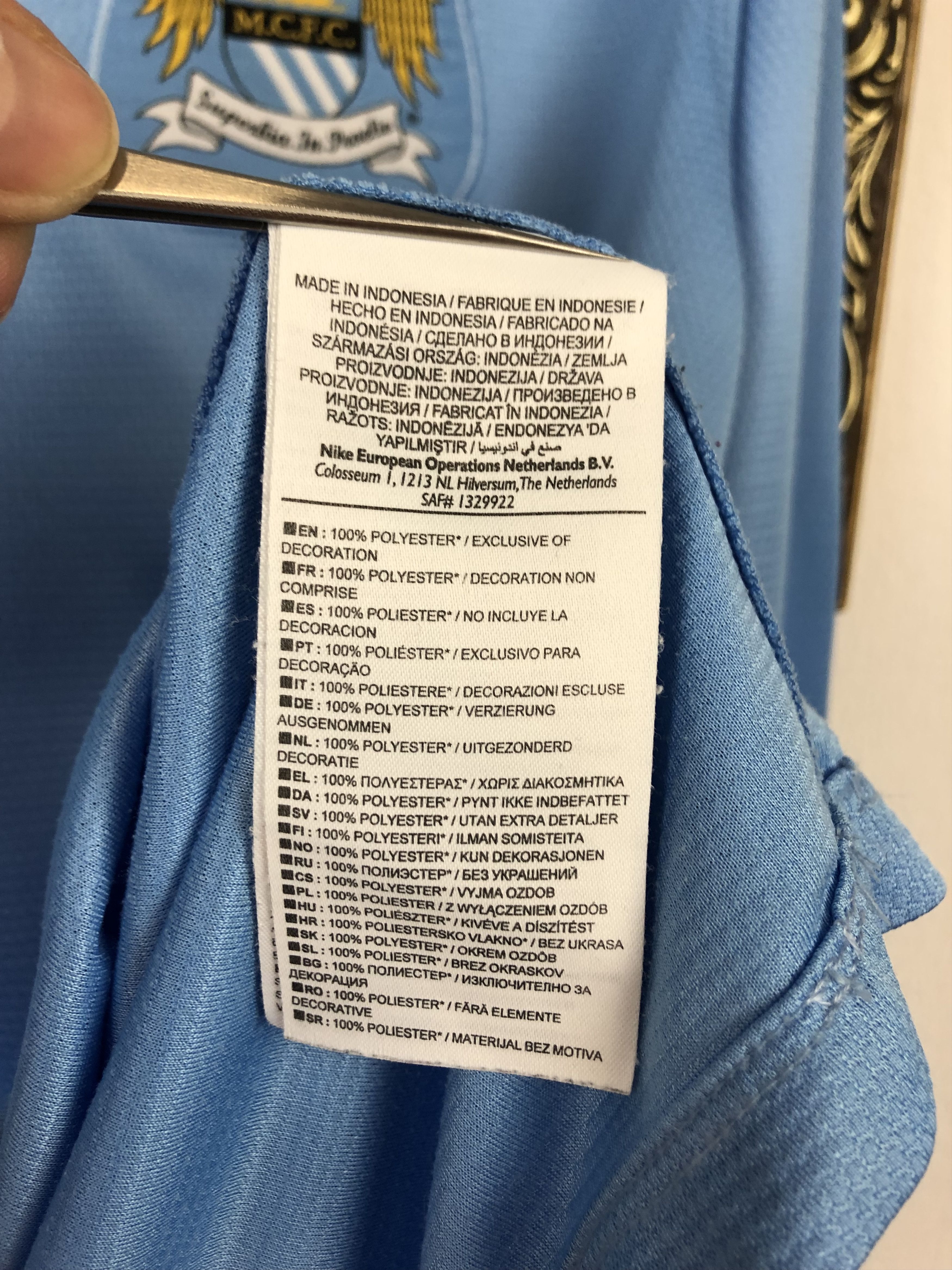 Nike Manchester City football shirt 2013 Soccer Nike Rare Hype Size US M / EU 48-50 / 2 - 13 Thumbnail