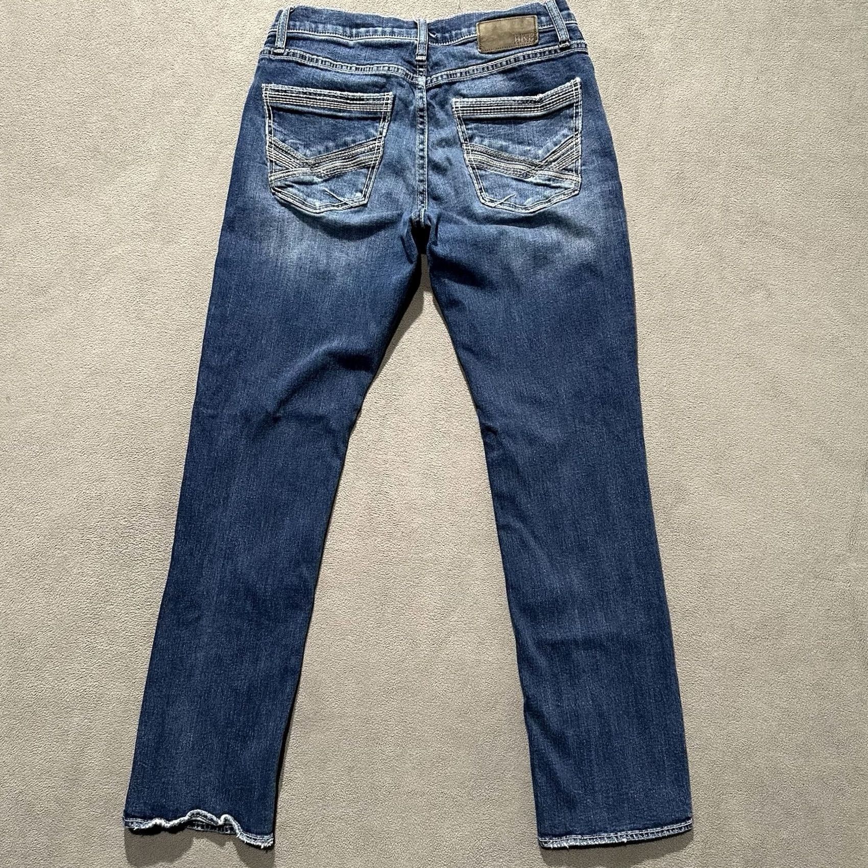 Vintage BKE Jake Jeans Mens 31x32 (30x30) Blue Straight Leg Denim Medium Wash Faded FUC Size US 31 - 2 Thumbnail