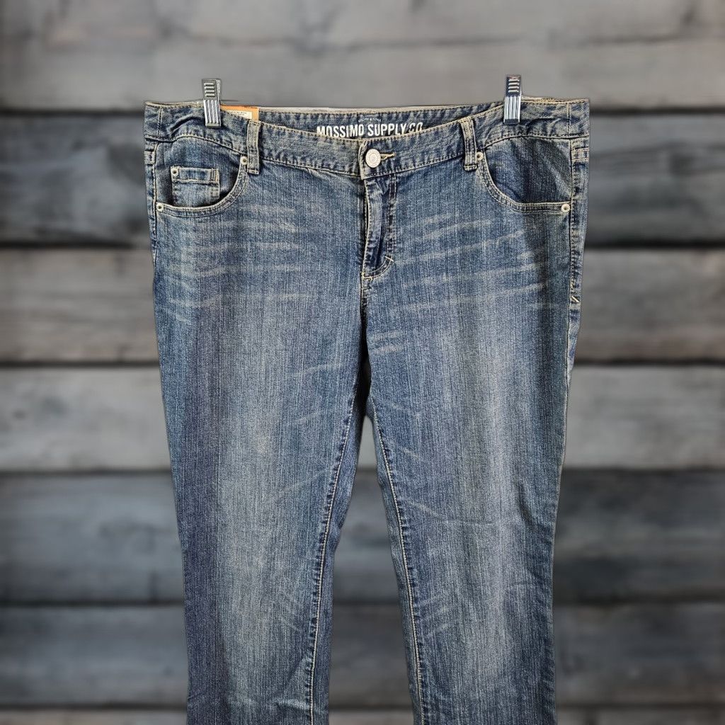Mossimo Mossimo Womens Bootcut Jeans Sz 17R Blue Medium Wash Mid Rise Jeans Size 38" / US 16 / IT 52 - 1 Thumbnail