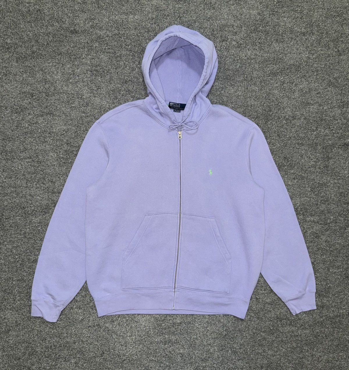 Polo Ralph Lauren Vintage Polo Ralph Lauren Light Purple Full Zip Hoodie Size US L / EU 52-54 / 3 - 1 Thumbnail