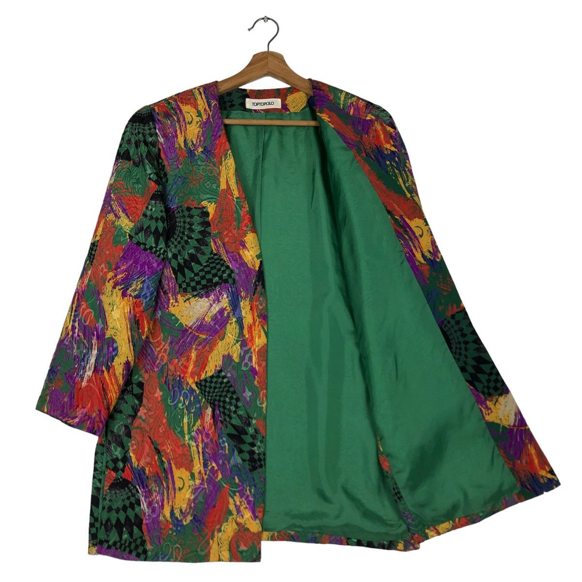 Japanese Brand VINTAGE COLOURFULL JACKET ART DESIGN TOPTOPOLO ISSEY MIYAKE Size US M / EU 48-50 / 2 - 11 Thumbnail