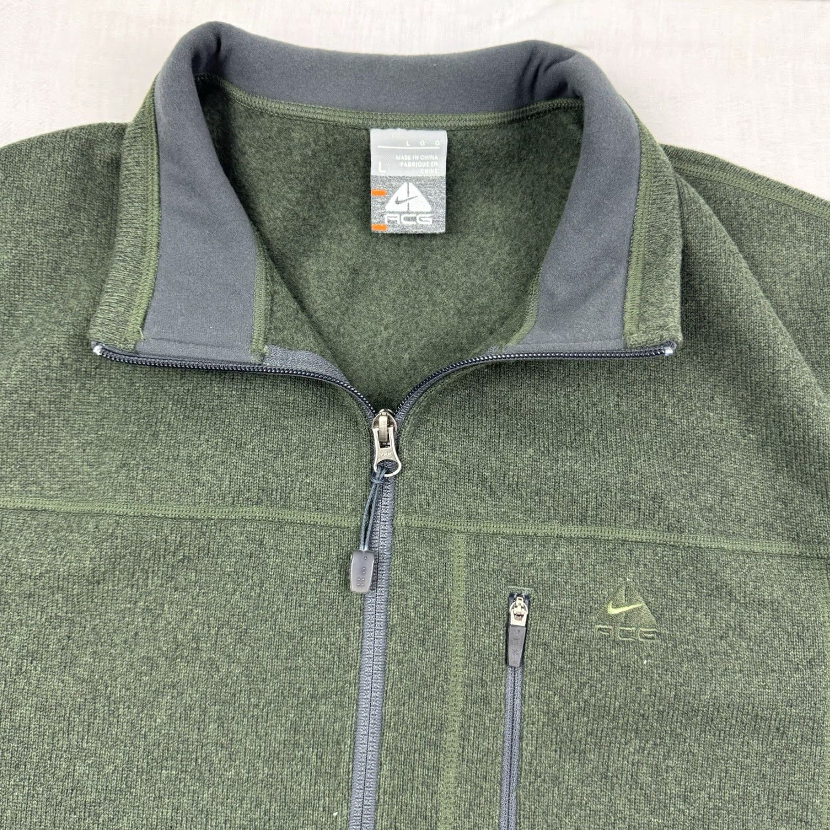 Nike Vintage Nike ACG Fleece Jacket Adult Large Green Quarter Zip Pullover Y2K Size US L / EU 52-54 / 3 - 2 Thumbnail