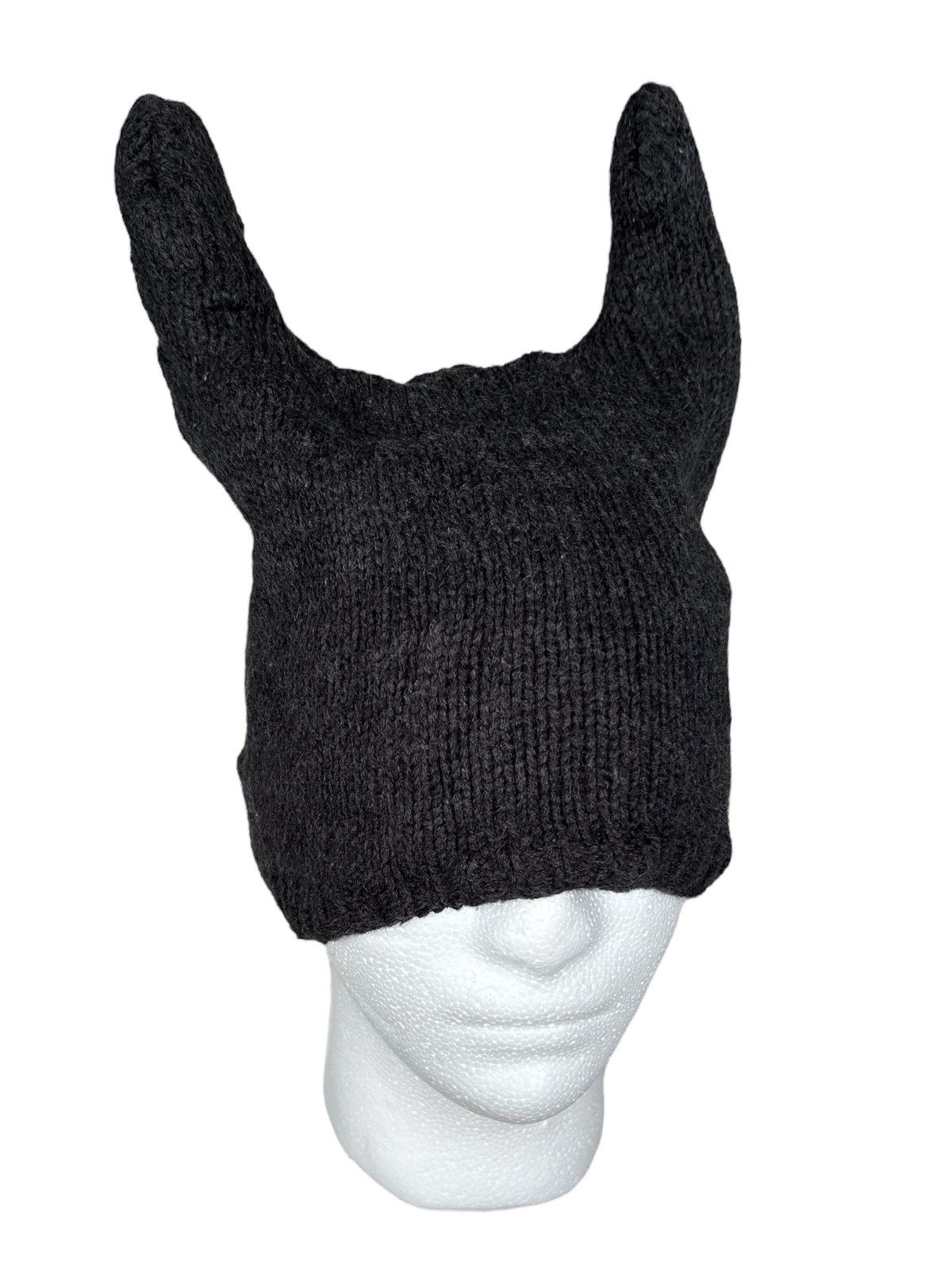 14th Addiction × Japanese Brand 💀DEVIL HORN Knitted Beanie Hats ☠️💀 Size ONE SIZE - 2 Thumbnail