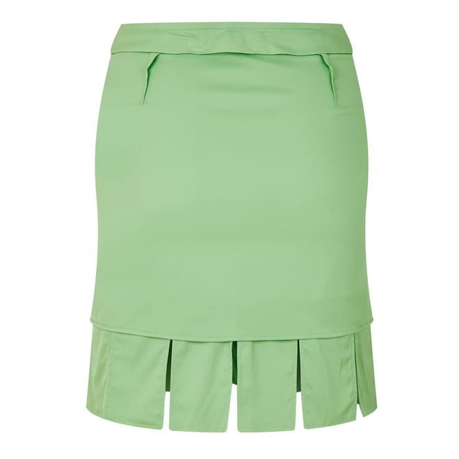 Bottega Veneta Bottega Veneta Bv Pleated Hem Skirt in Green Size 34" / US 12 / IT 48 - 1 Thumbnail