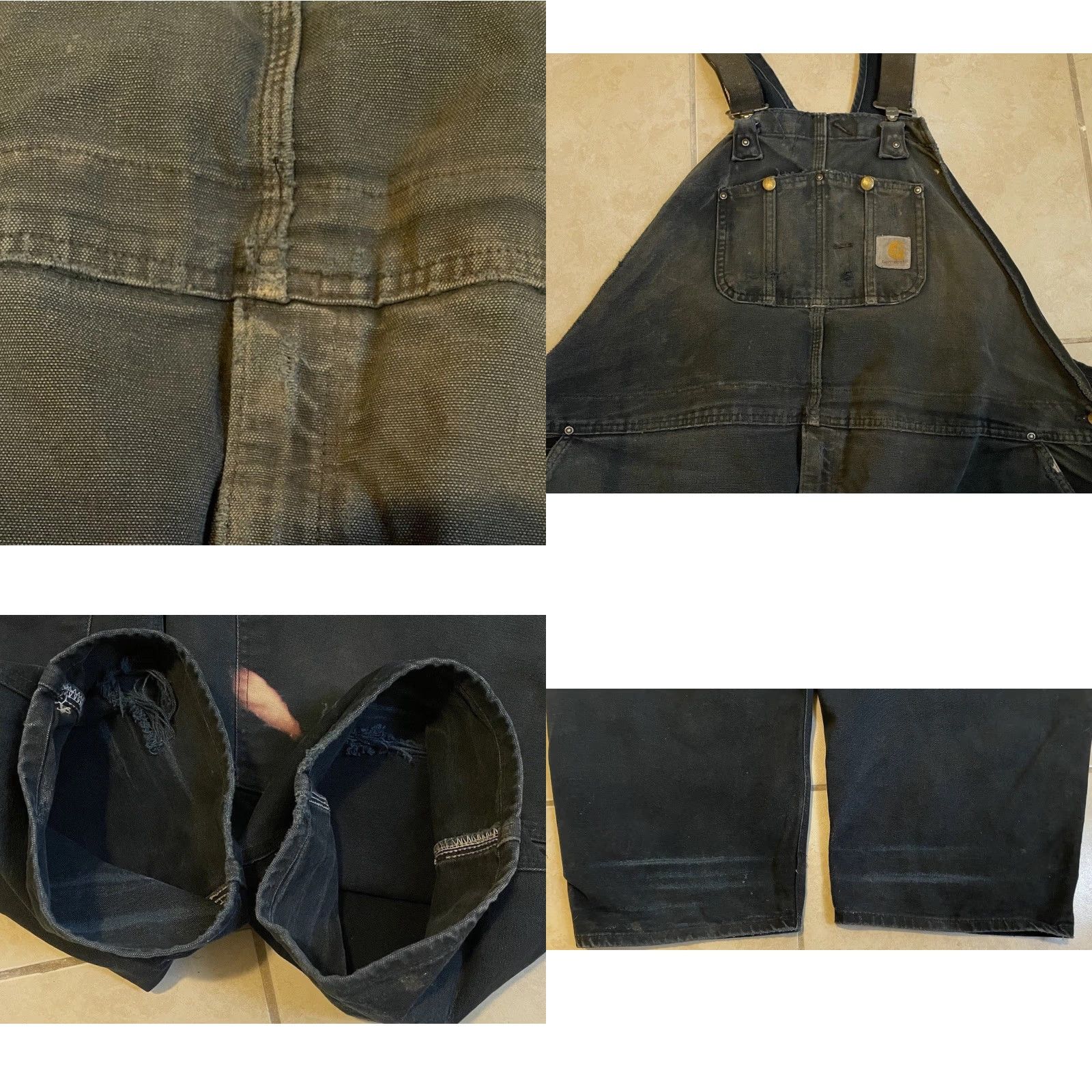 Carhartt Vtg Carhartt Thrashed Faded Distress Overall 54 Grunge Trucker Biker 80s 90s USA Size US 38 / EU 54 - 9 Thumbnail