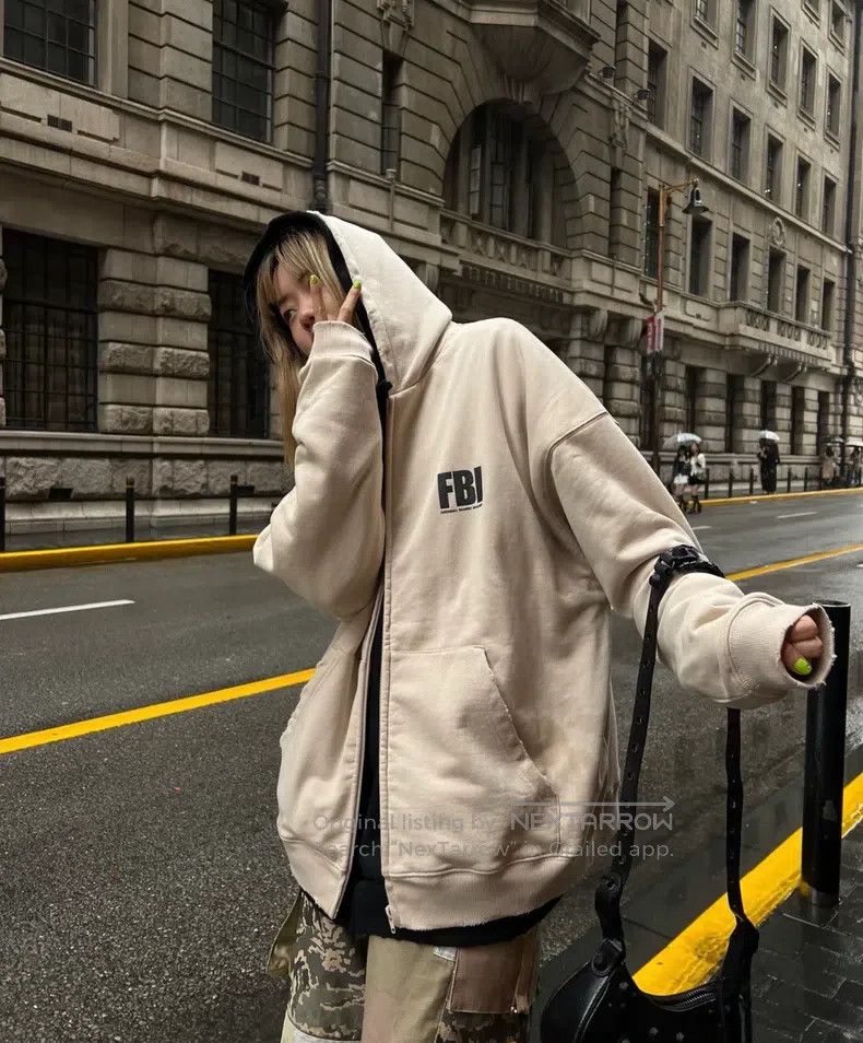 Balenciaga Balenciaga FBI Print Zip-up Hoodie Size US XL / EU 56 / 4 - 8 Thumbnail