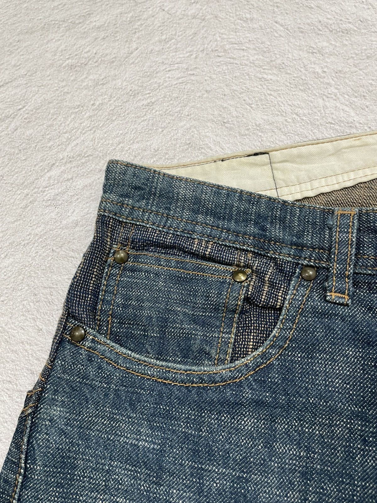 Japanese Brand Vintage 2000s Baggy Blue Denim Size US 33 - 4 Thumbnail