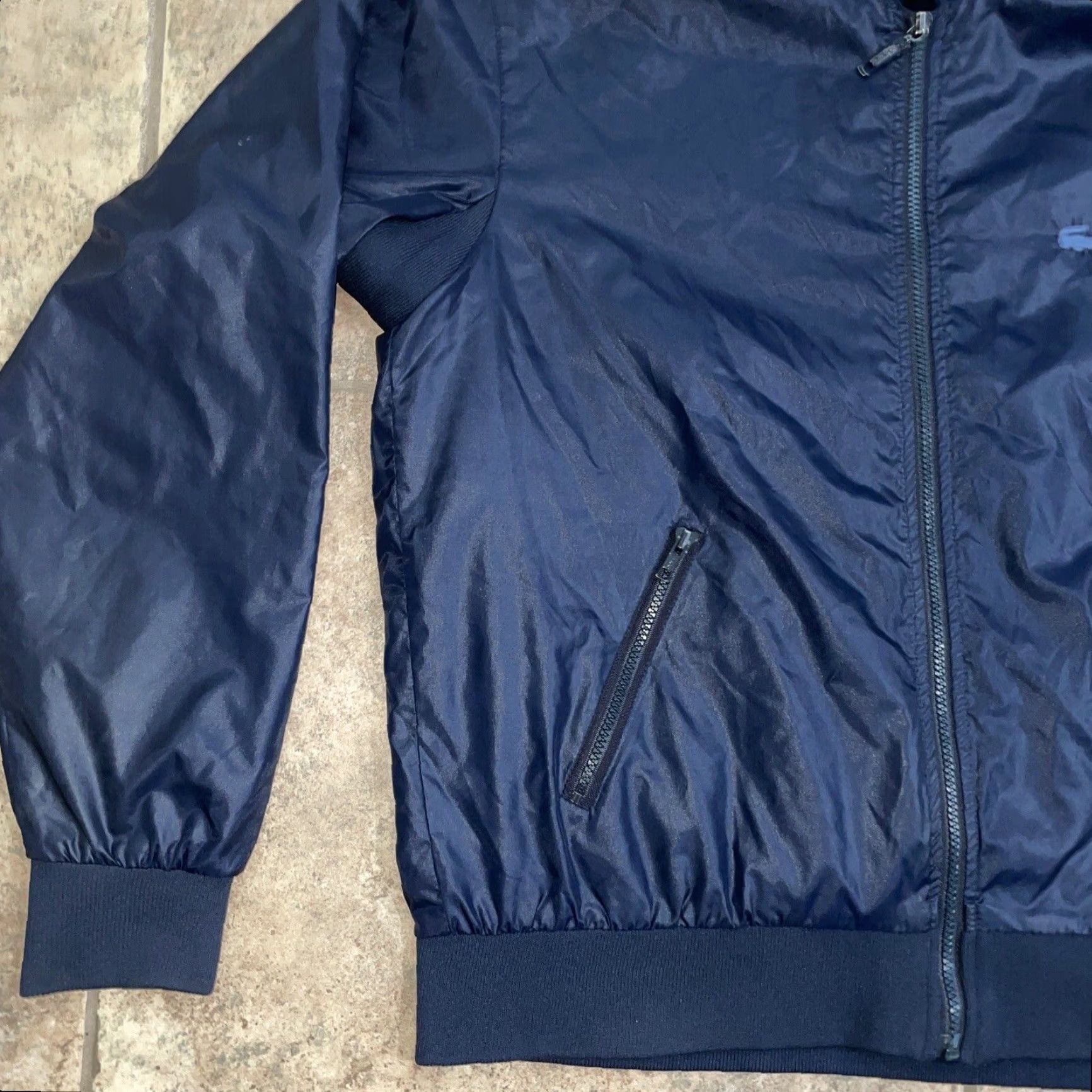 Lacoste VINTAGE Lacoste Mens Long Sleeve Rain Jacket L Nylon Black Size US L / EU 52-54 / 3 - 3 Thumbnail