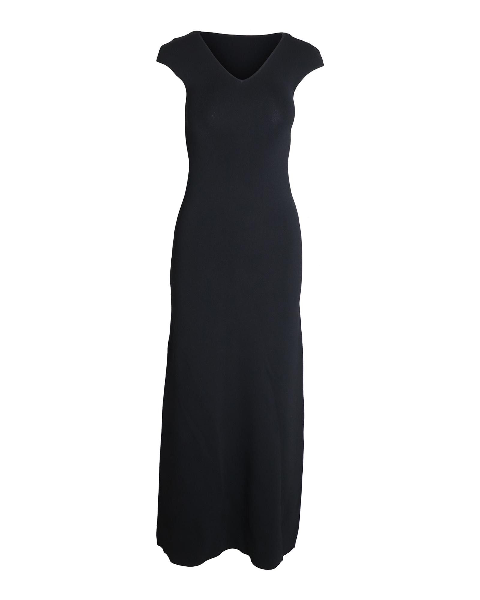 Image of Toteme Black Viscose V-Neck Gown, Women's (Size XS)