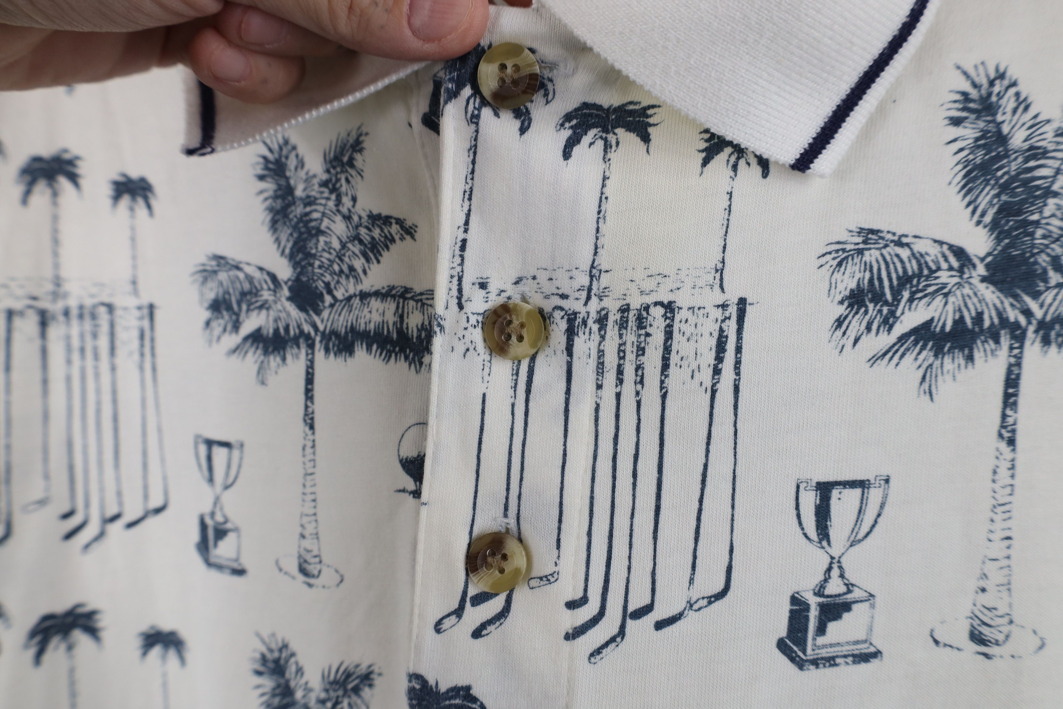 Vintage Vintage 90s Streetwear All Over Print Golf Polo Shirt Size US XXL / EU 58 / 5 - 7 Thumbnail