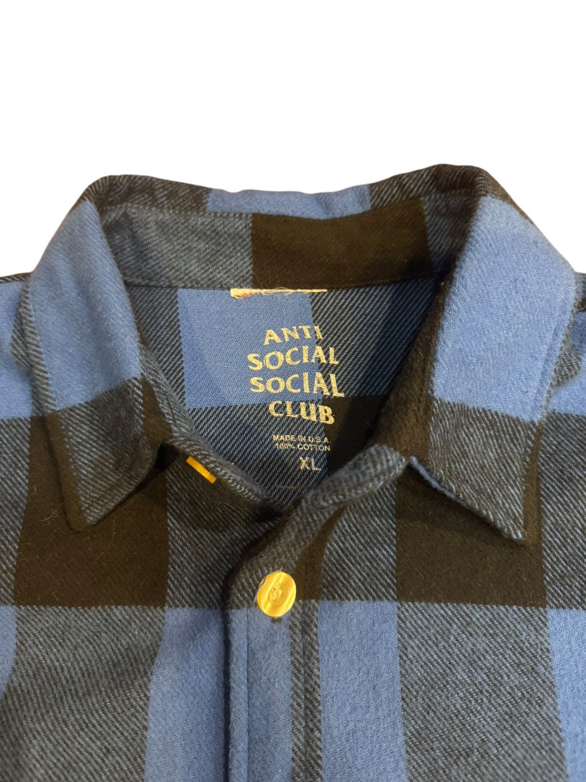 Anti Social Social Club Anti Social Social Club ASSC Blue Plaid BLUR Flannel XL New Size US XL / EU 56 / 4 - 5 Thumbnail